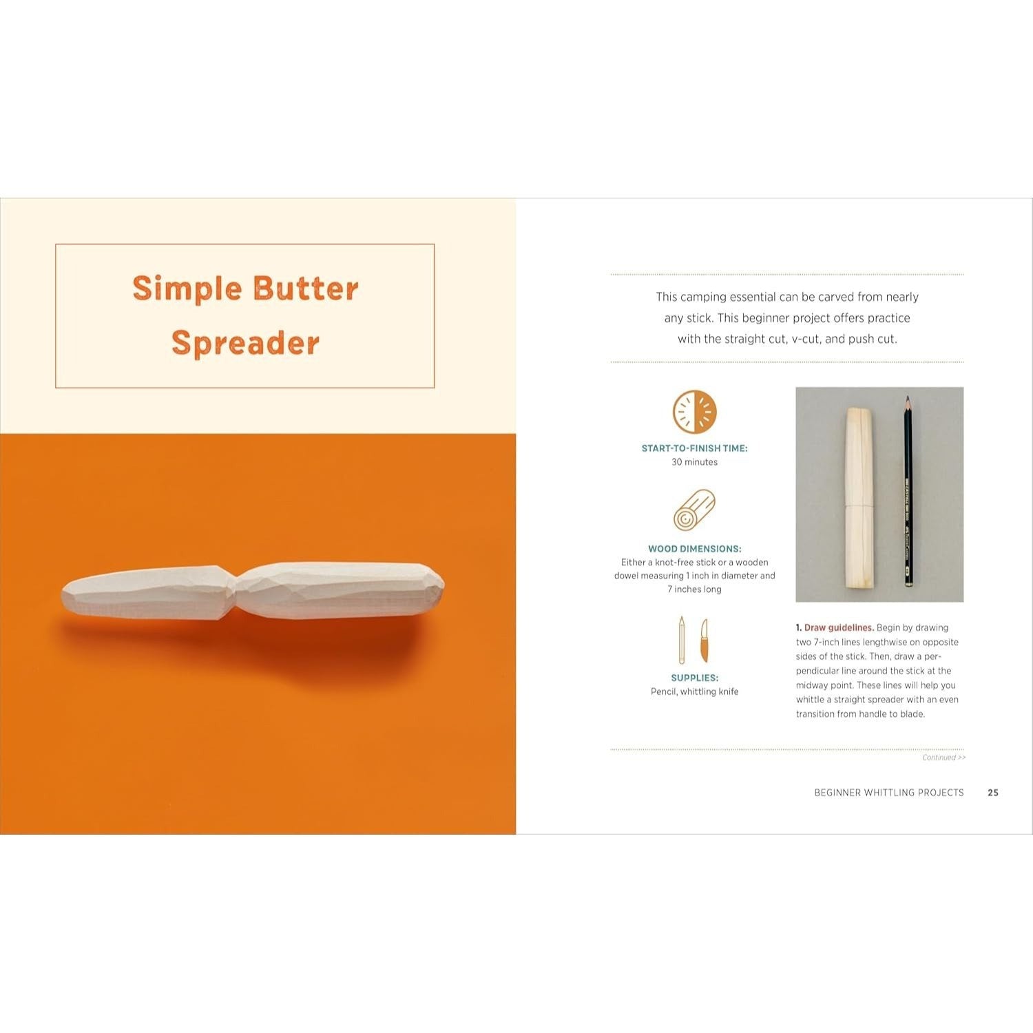 Whittling for Beginners: Step-By-Step Projects to Carve from Wood (Spiral Bound)