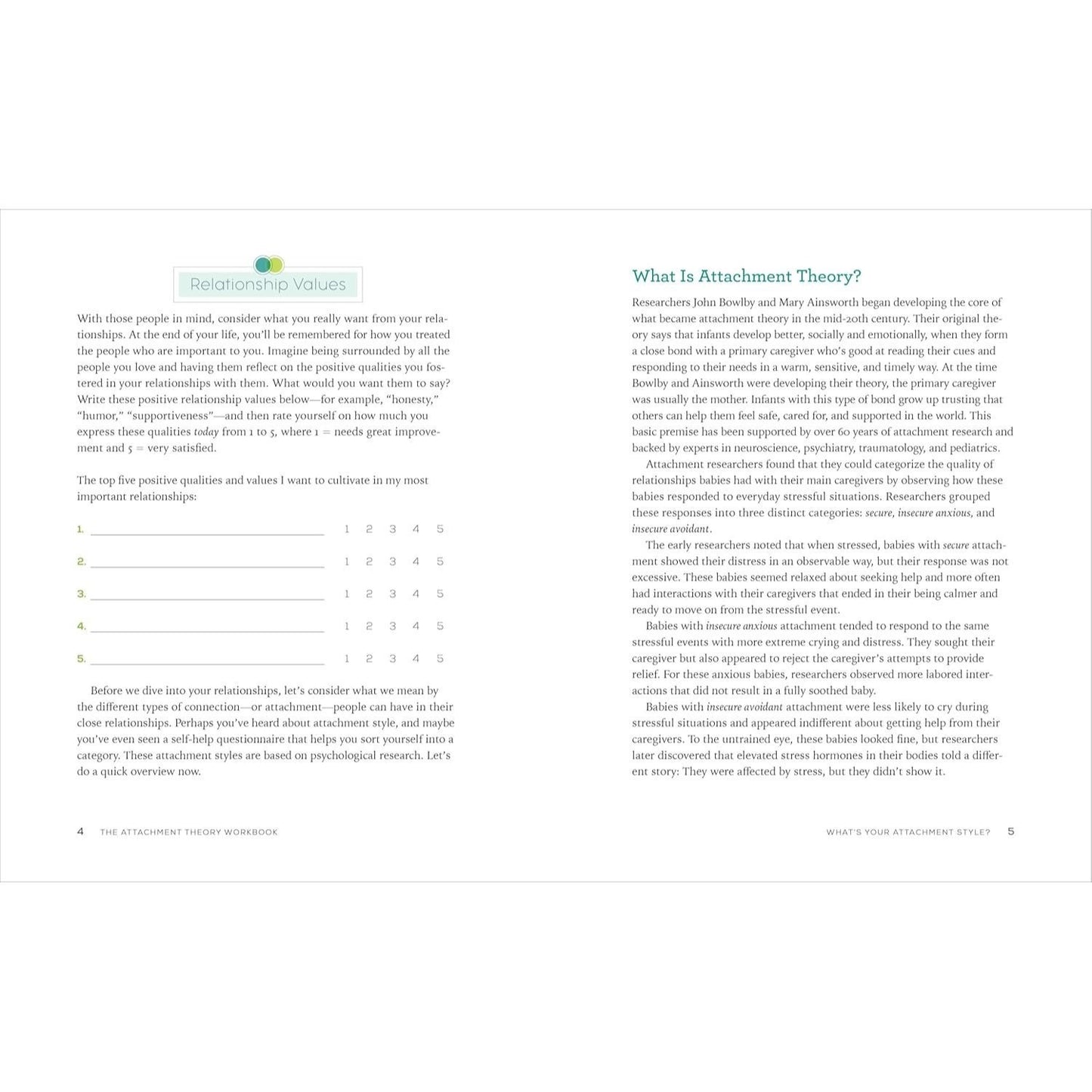 The Attachment Theory Workbook: Powerful Tools to Promote Understanding, Increase Stability, and Build Lasting Relationships (Spiral Bound)