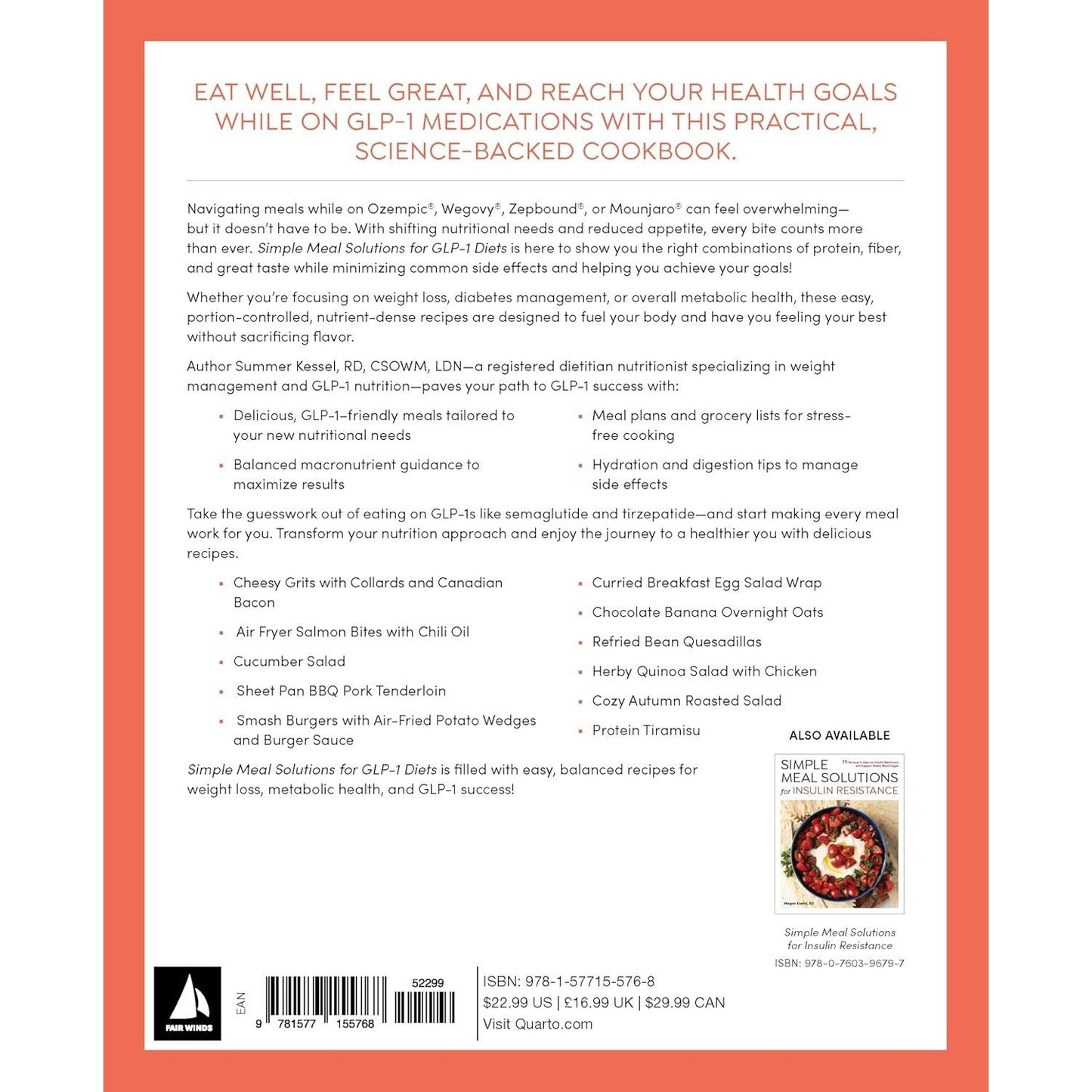 Simple Meal Solutions for Glp-1 Diets: 75 Recipes for Sustainable Weight Loss and Good Health