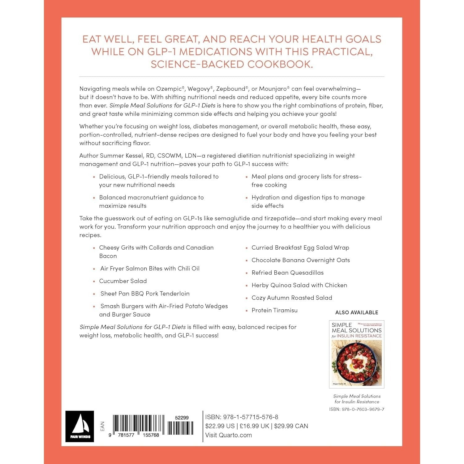 Simple Meal Solutions for Glp-1 Diets: 75 Recipes for Sustainable Weight Loss and Good Health