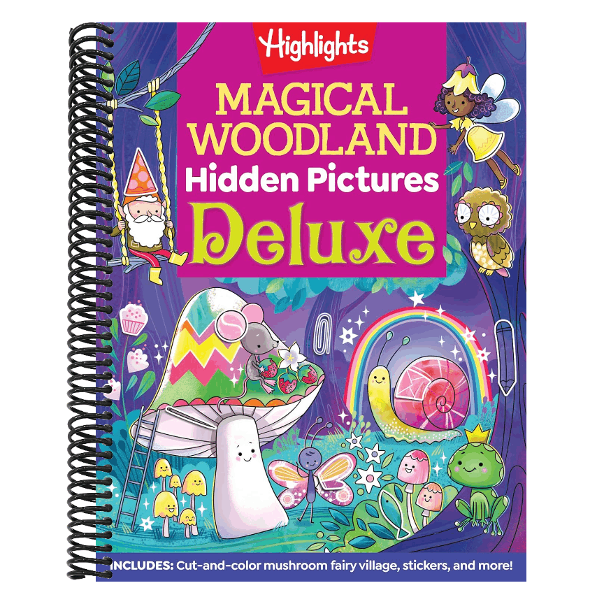 Magical Woodland Hidden Pictures Deluxe: 96 Pages of Magical Recipes, Crafts, Forest Puzzles and Stickers, Search for Mushrooms, Gnomes, Woodland Anim (Highlights Hidden Pictures) (Spiral Bound)