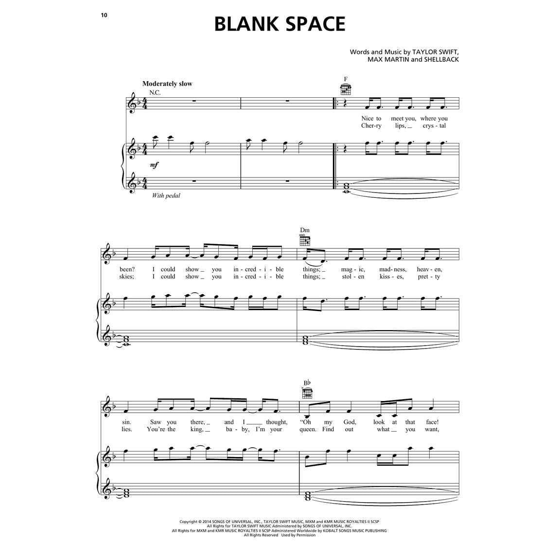 Taylor Swift - 1989 (Taylor's Version): Piano/Vocal/Guitar Songbook (Spiral Bound)