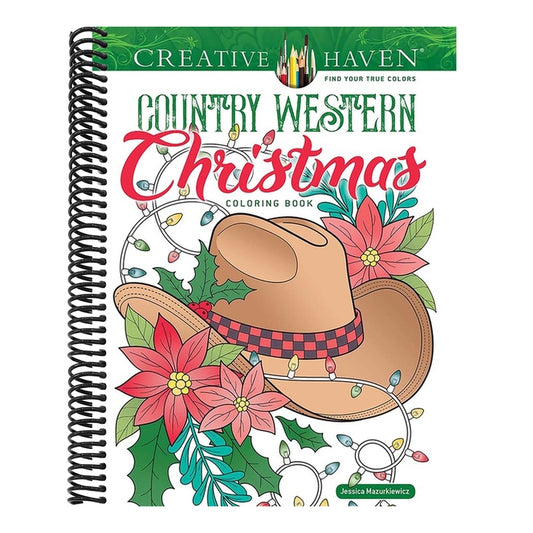 Creative Haven Country Western Christmas Coloring Book