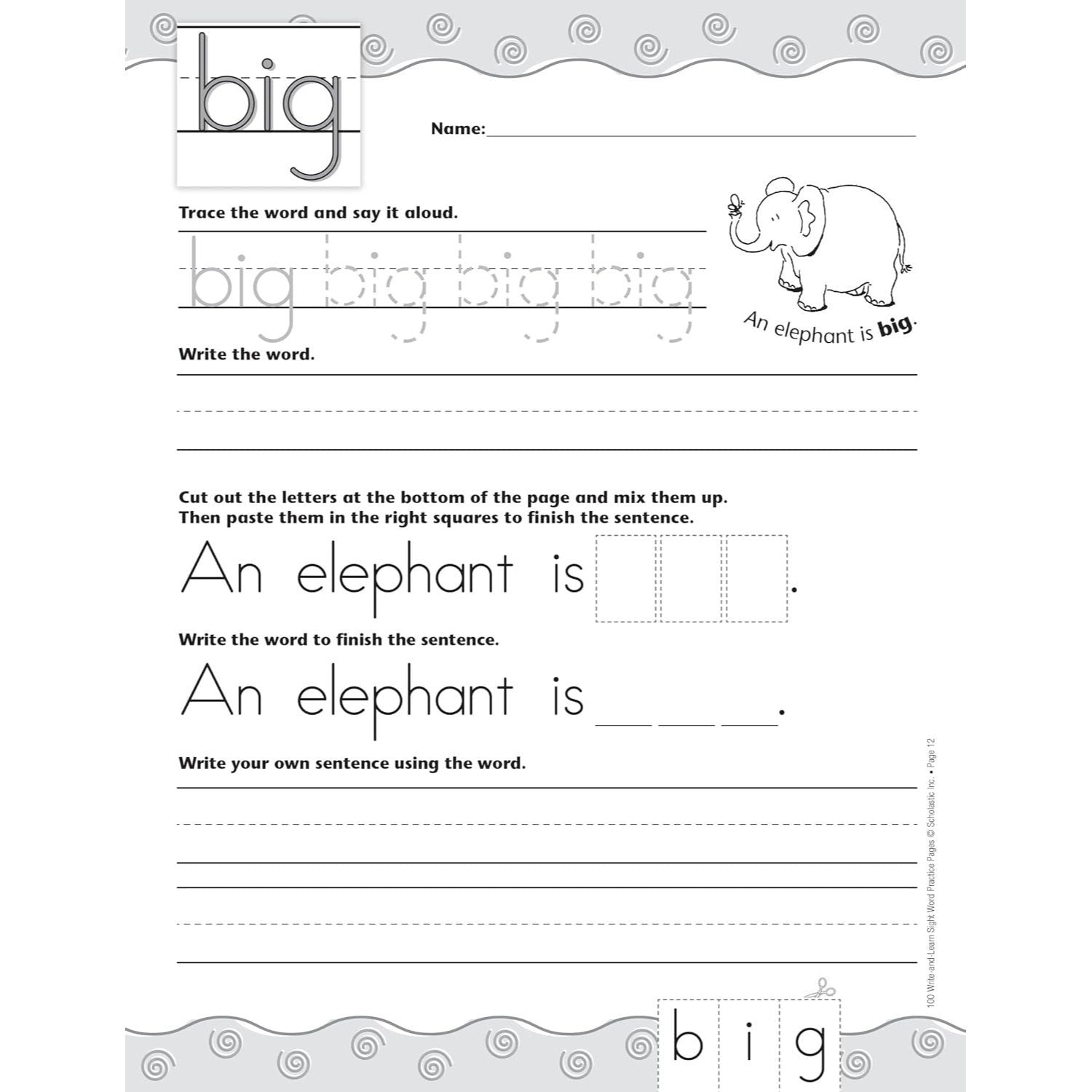 100 Write-And-Learn Sight Word Practice Pages: Engaging Reproducible Activity Pages That Help Kids Recognize, Write, and Really Learn the Top 100 High