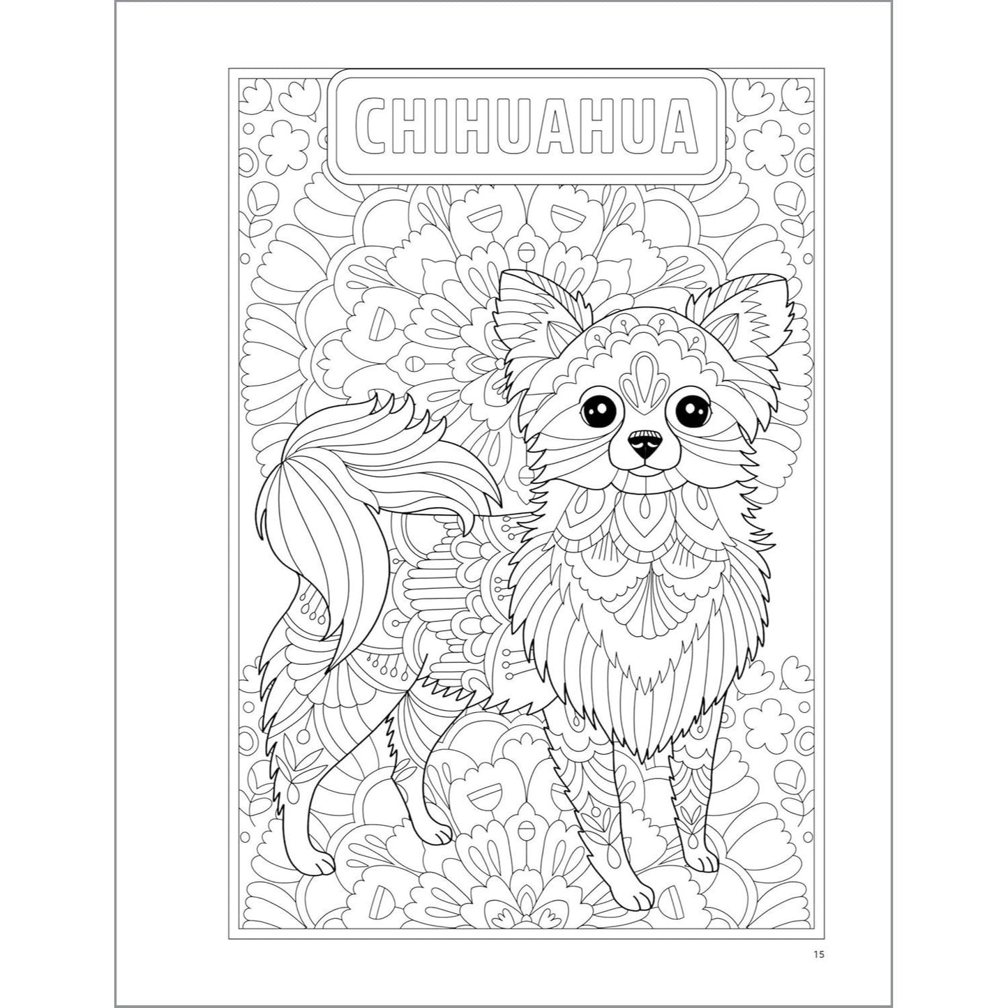 Stress Relief Dog Coloring Book: 35 Detailed Designs for Adults