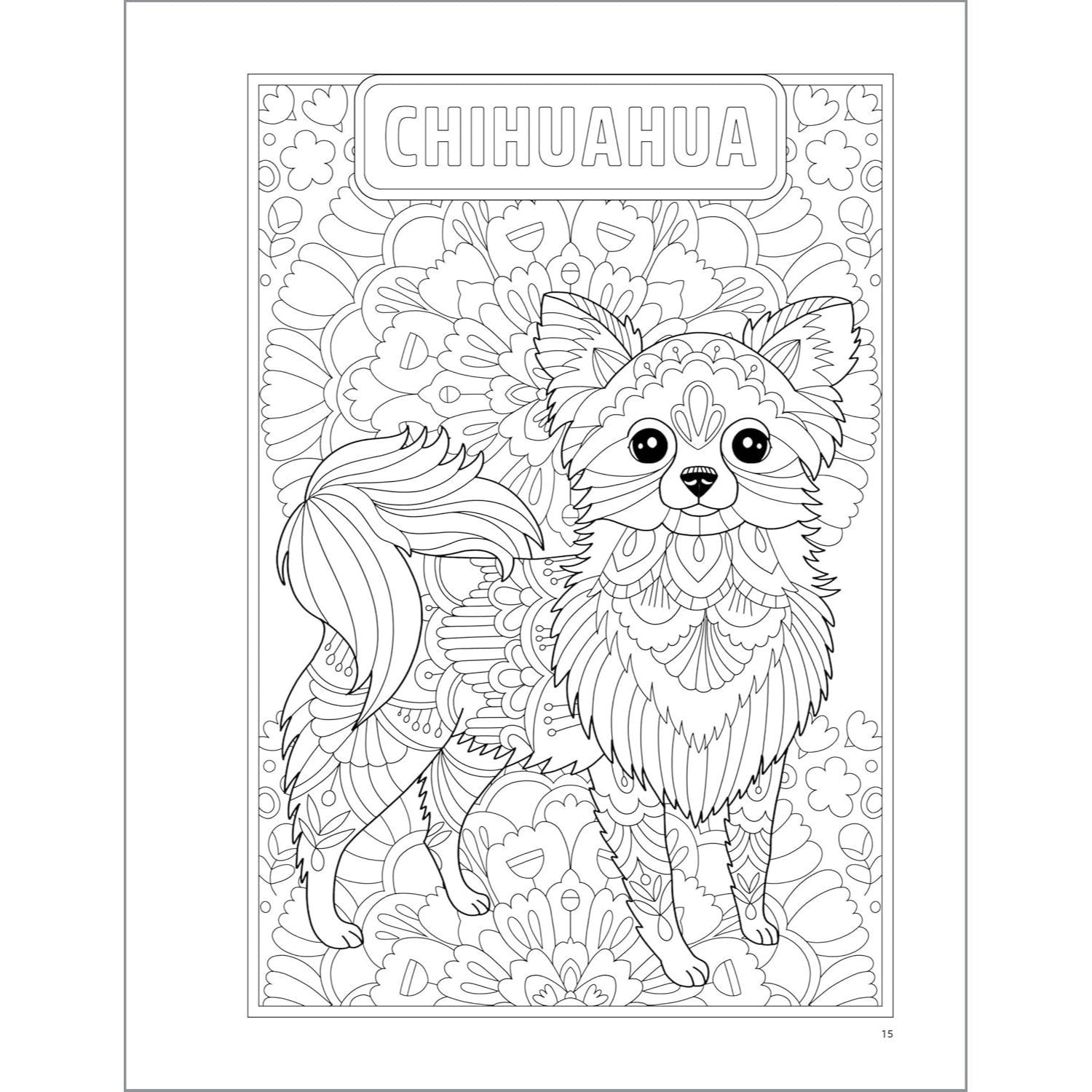 Stress Relief Dog Coloring Book: 35 Detailed Designs for Adults
