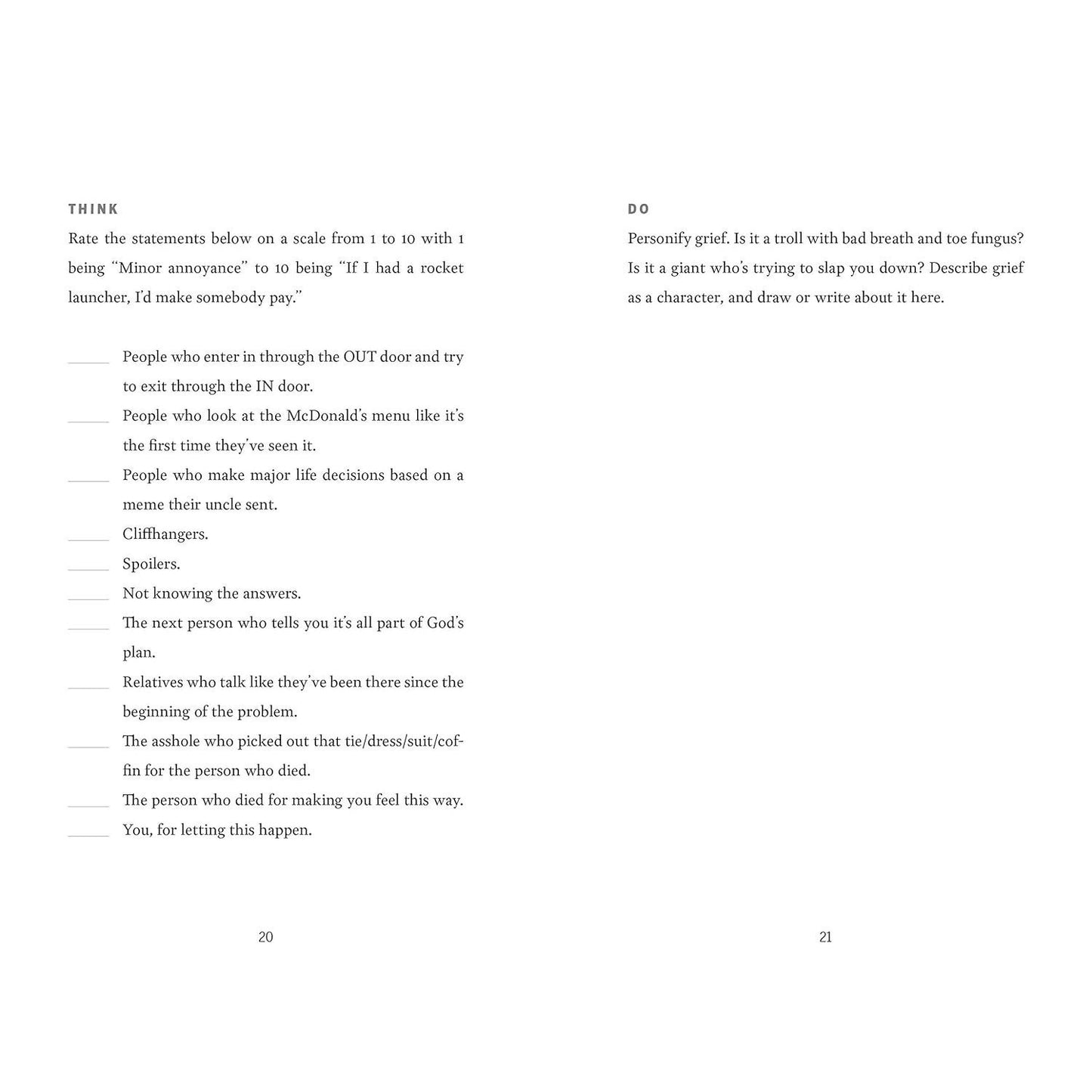 Hardcore Grief Recovery Workbook: An Honest Journal for Getting Through Grief Without the Condolences, Sympathy, and Other Bs (Spiral Bound)