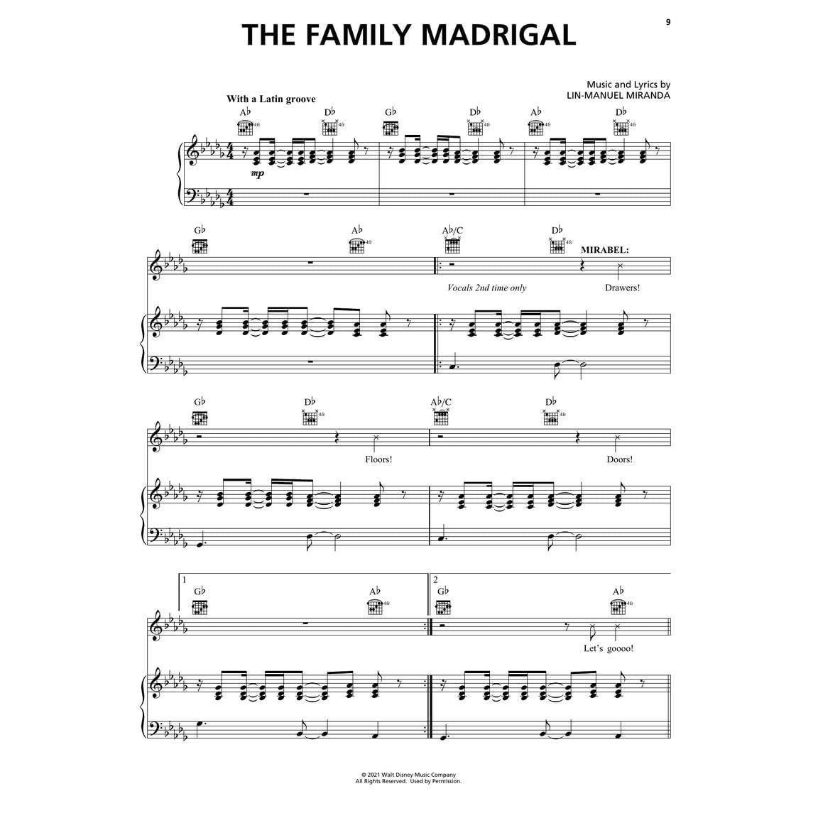 Encanto: Music from the Motion Picture Songbook Piano/Vocal/Guitar Arrangements 9 Songs Including We Don T Talk about Bruno and Surface Pressure Disne