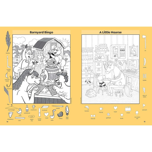 Horse Puzzles: Over 100 Search and Find Puzzles, Barns, Stables and Riding Adventures, Horse-Themed Hidden Pictures Activity Book for Kids 6 and Up (Highlights Hidden Pictures) (Spiral Bound)