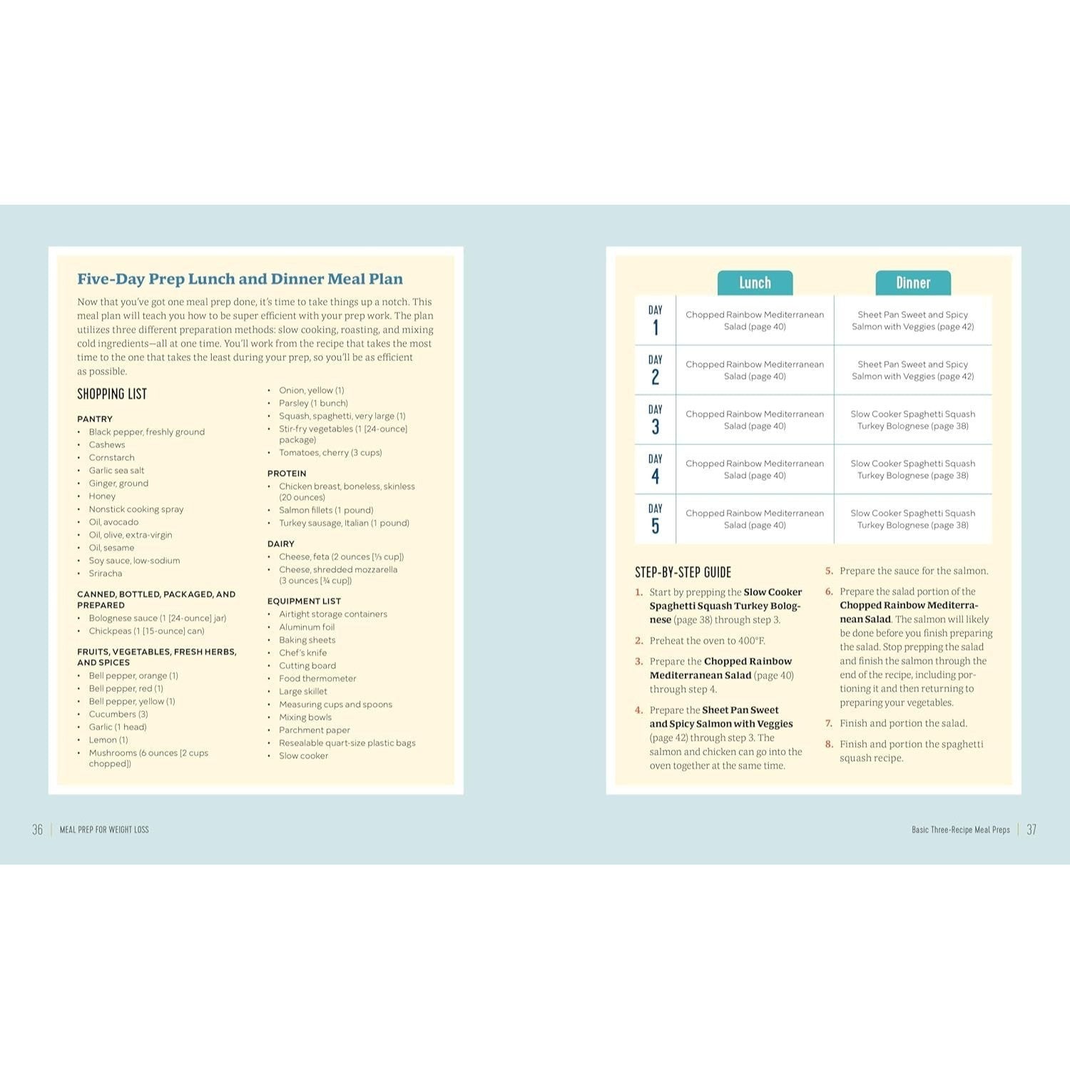 Meal Prep for Weight Loss: Weekly Plans and Recipes to Lose Weight the Healthy Way (Spiral Bound)