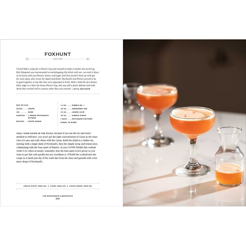 The Bartender's Manifesto: How to Think, Drink, and Create Cocktails Like a Pro (Spiral Bound)