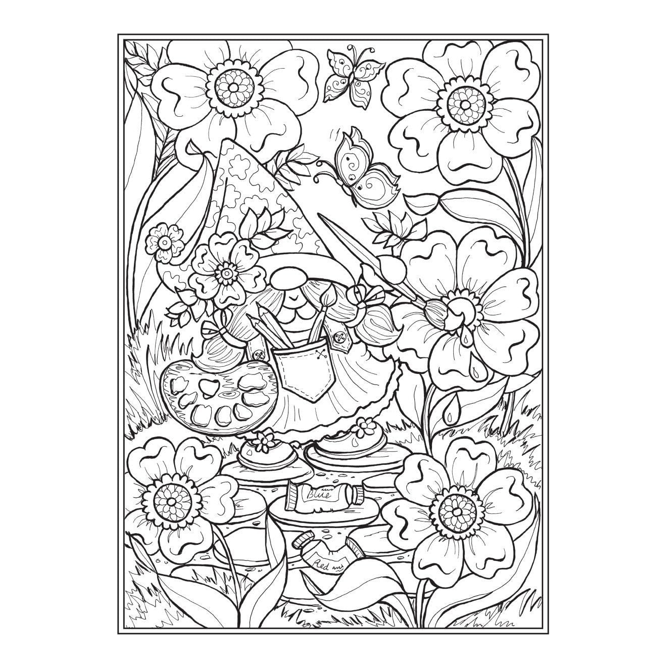 Whimsical Gnomes Coloring Book
