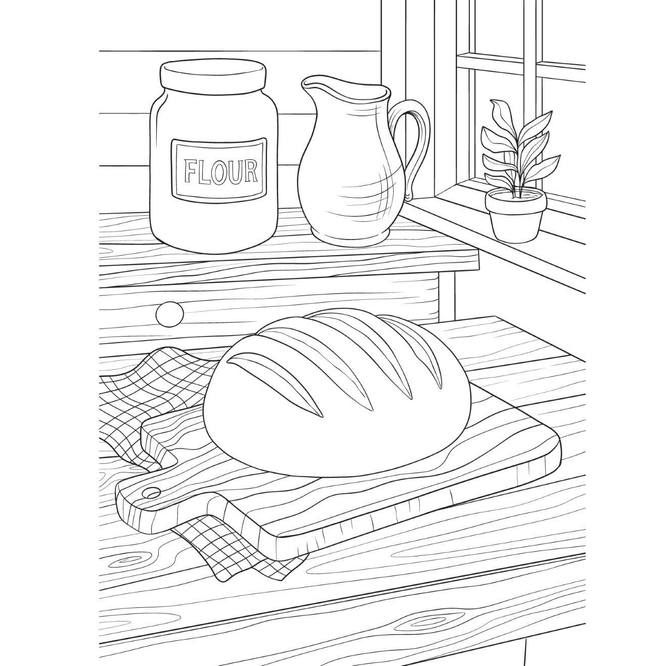 Creative Haven Home Sweet Homestead Coloring Book