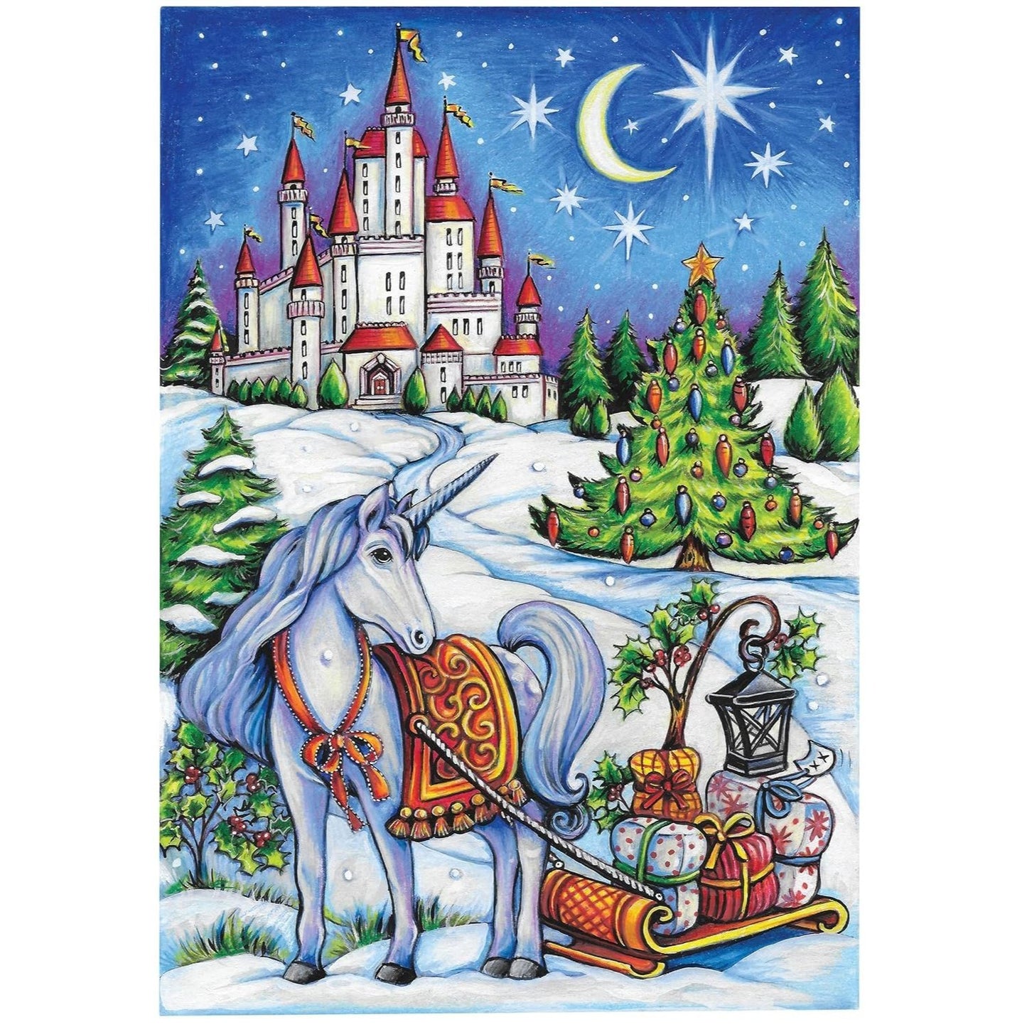 Creative Haven Enchanted Christmas Coloring Book
