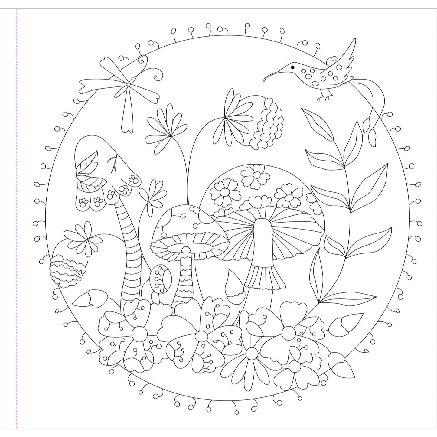 Mushrooms Adult Coloring Book (31 One-Sided Designs on Thick Paper)