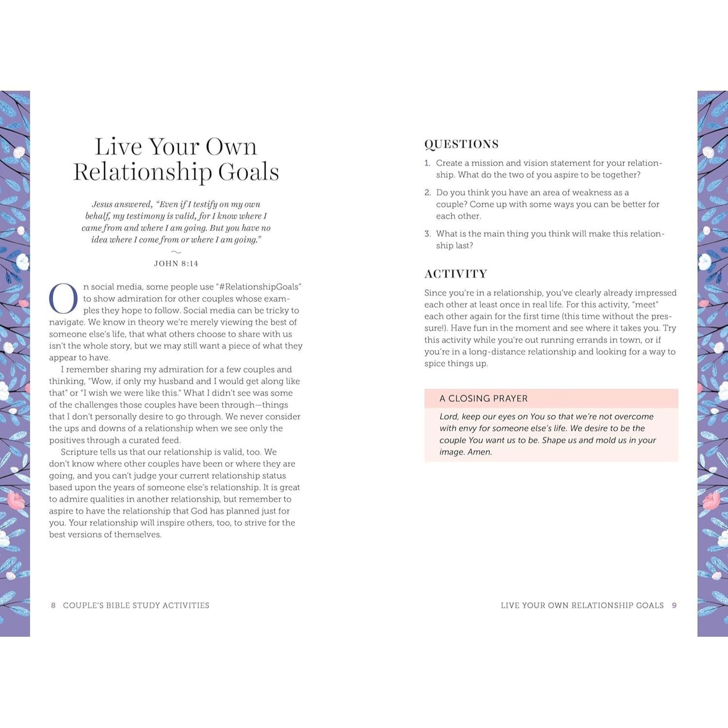 Couple's Bible Study Activities: 70 Engaging Activities to Connect with Your Faith and Each Other (Spiral Bound)