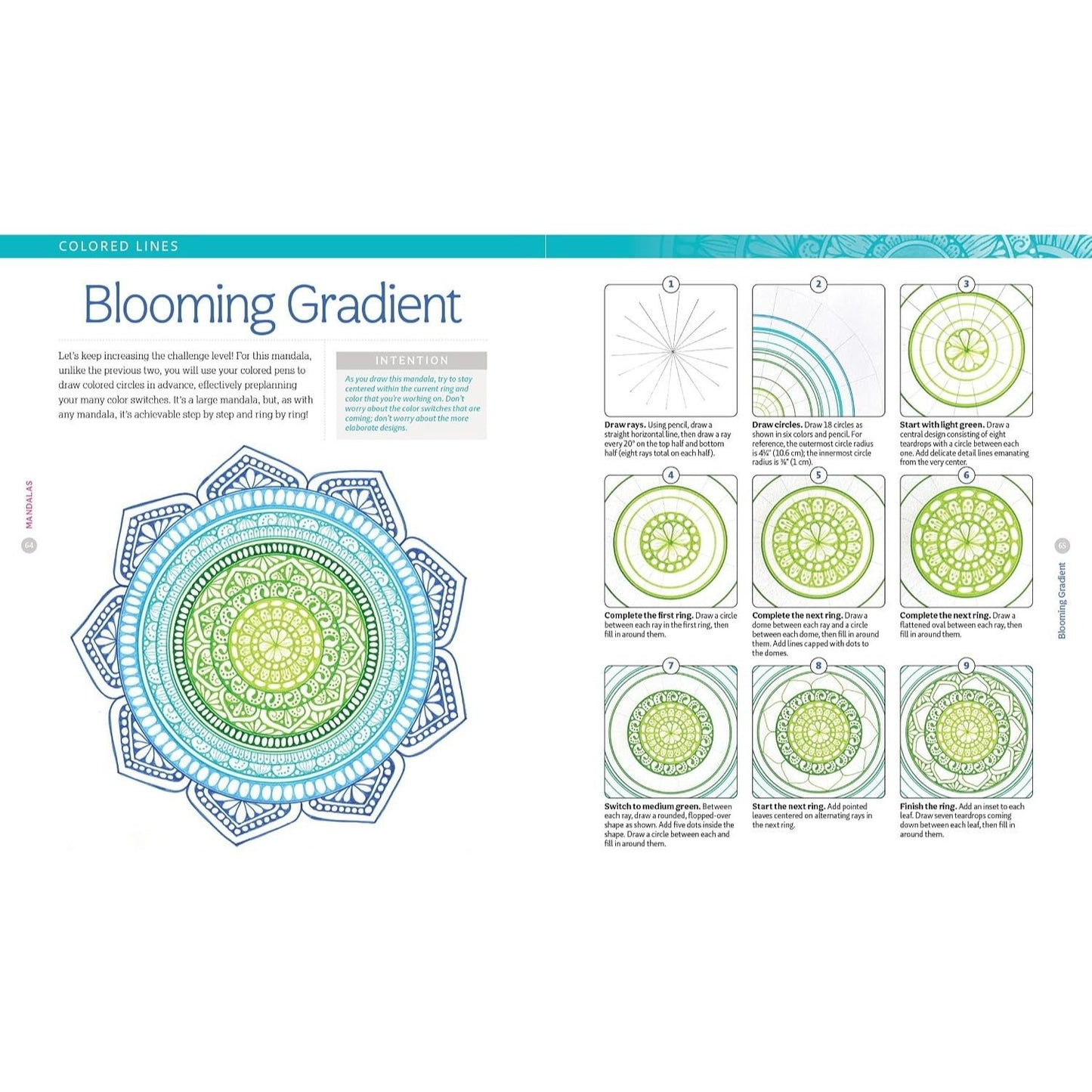 A Bright & Beautiful Guide to Drawing Mandalas: 30 Step-By-Step Tutorials to Unlock the Meditative Magic of Drawing Repeat Patterns