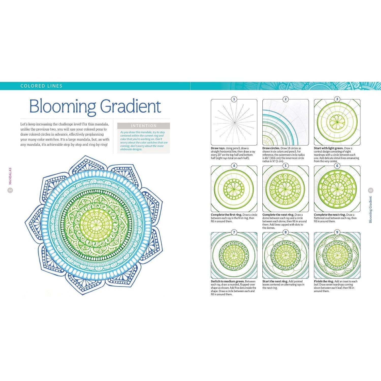A Bright & Beautiful Guide to Drawing Mandalas: 30 Step-By-Step Tutorials to Unlock the Meditative Magic of Drawing Repeat Patterns