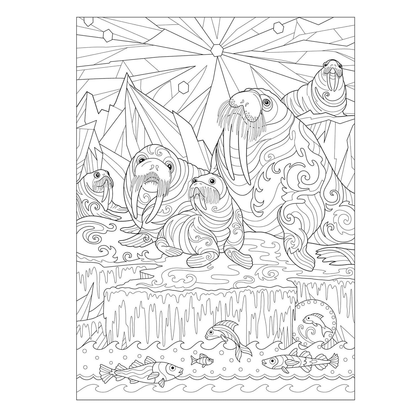 Creative Haven Fanciful Sea Life Coloring Book (Spiral Bound)