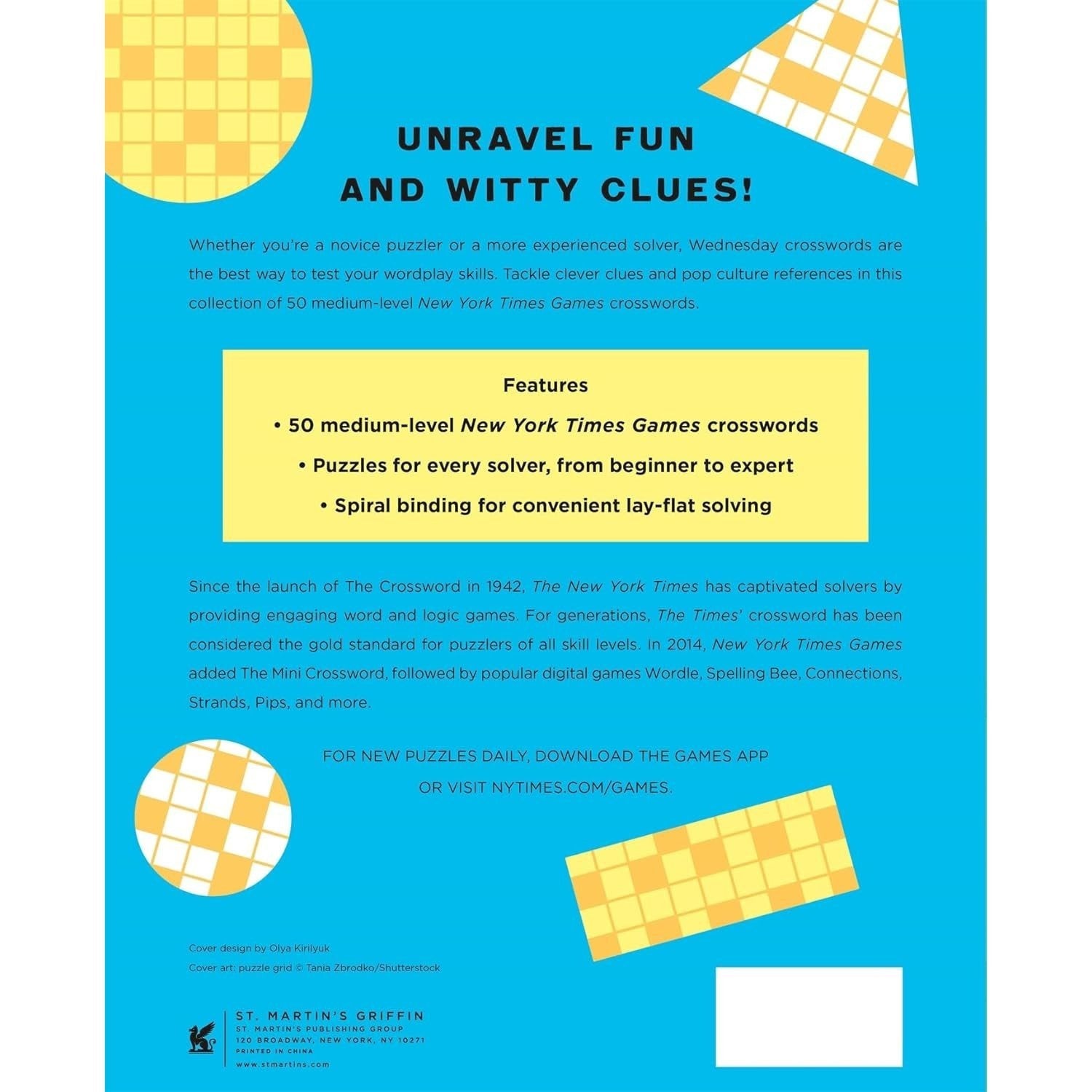 New York Times Games Wednesday Wordplay Volume 1: 50 Medium Crosswords
