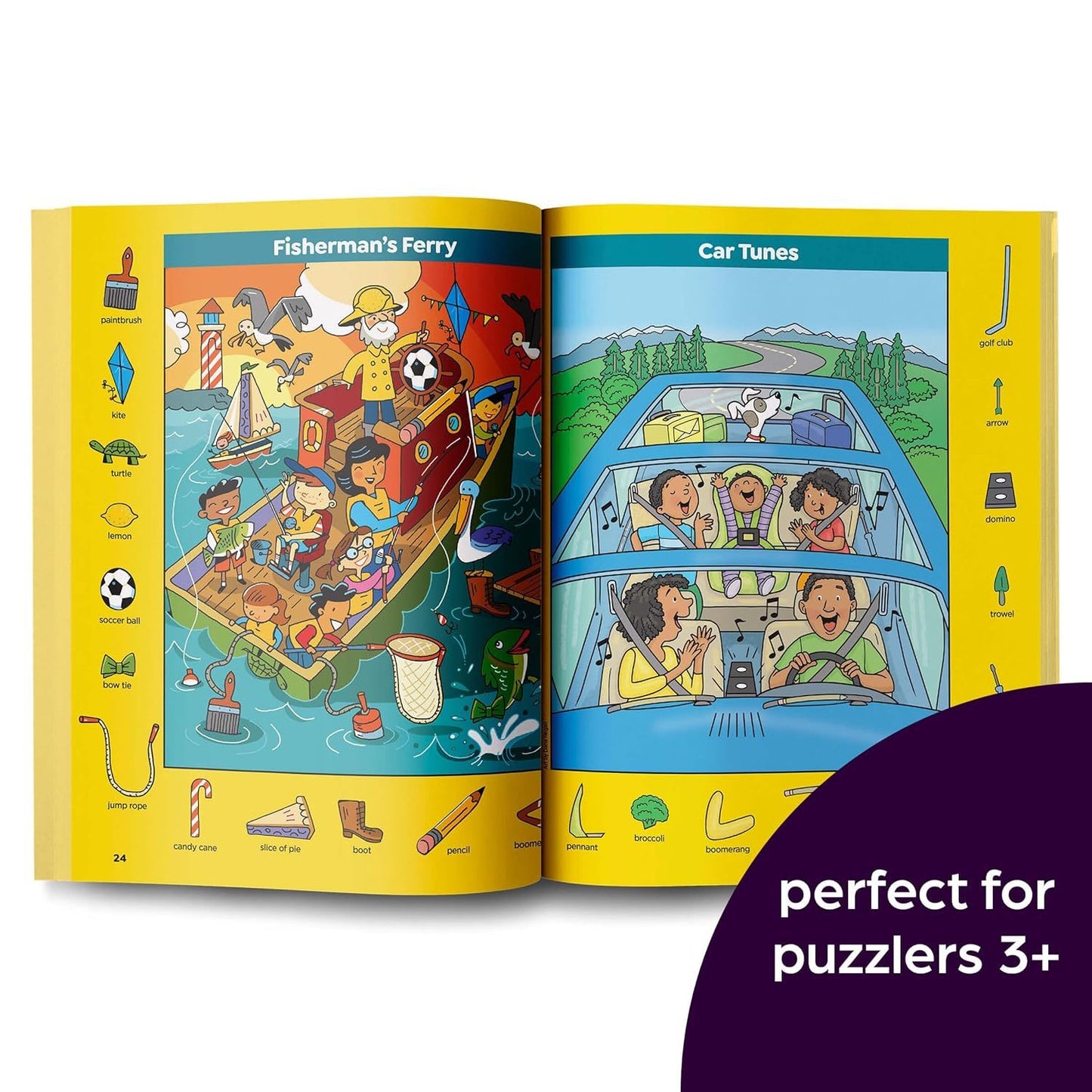 Things That Go Sticker Puzzles: Transportation Activity Book of Cars, Trucks, Planes and More, Hidden Pictures Puzzles with 280 Stickers for Kids 3 an