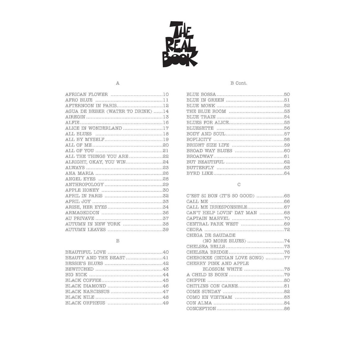The Real Book - Volume I - Sixth Edition C Edition (Spiral Bound)