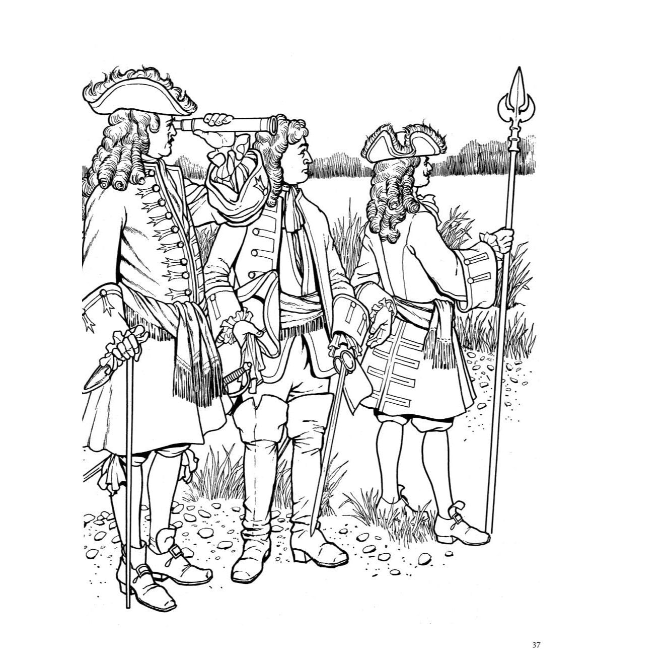 Picture the Past: The Exploration of North America: Historical Coloring Book