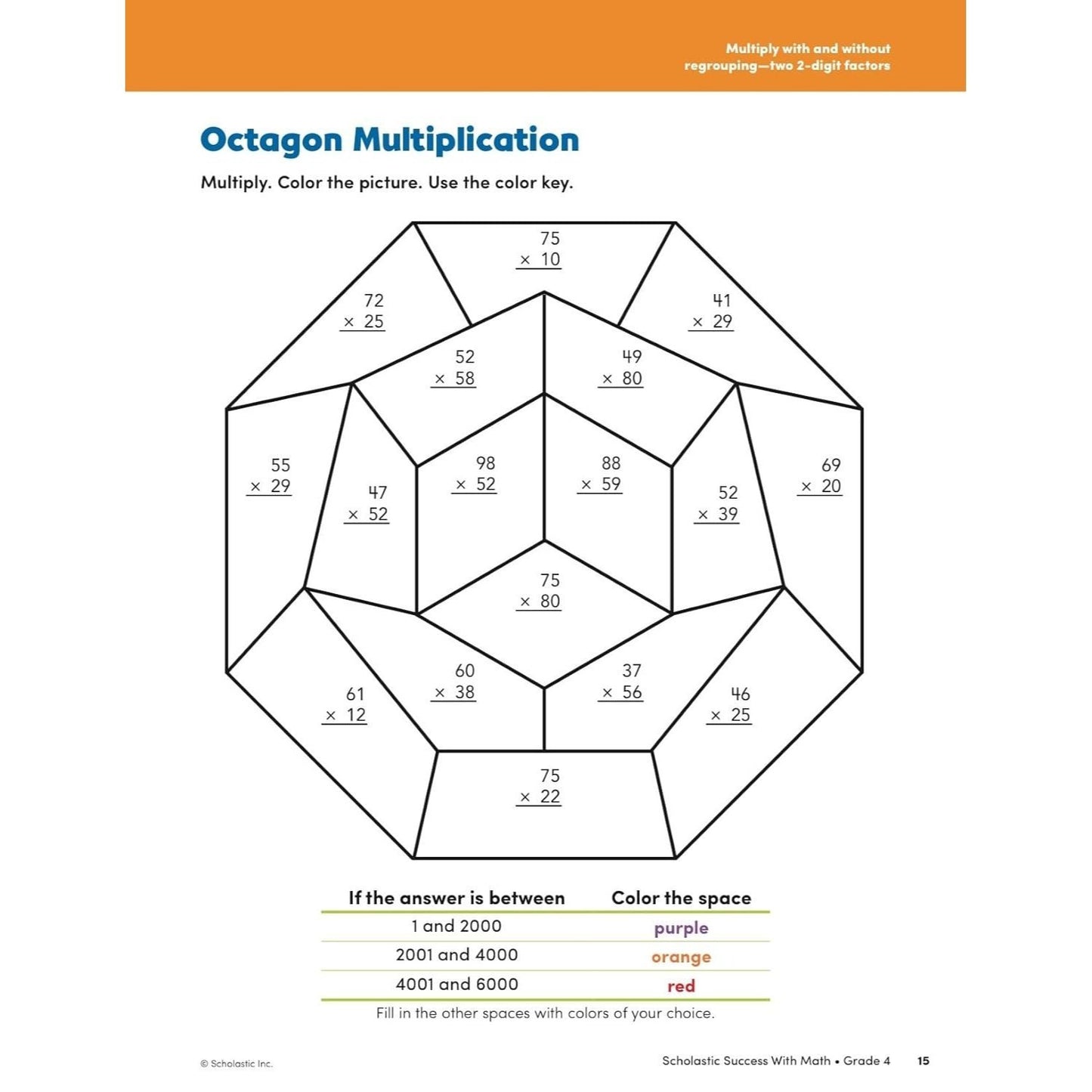Scholastic Success with Math Grade 4 Workbook