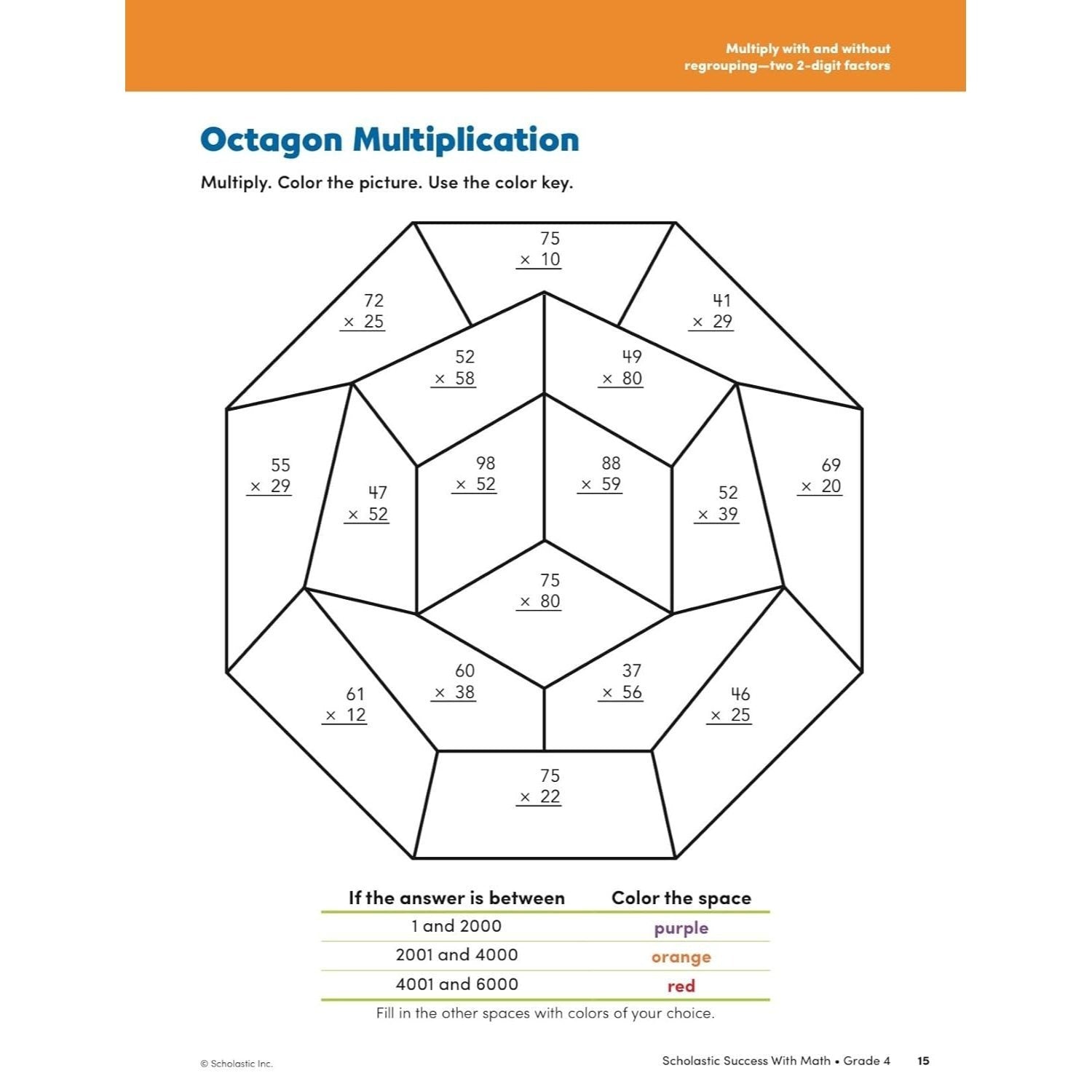 Scholastic Success with Math Grade 4 Workbook