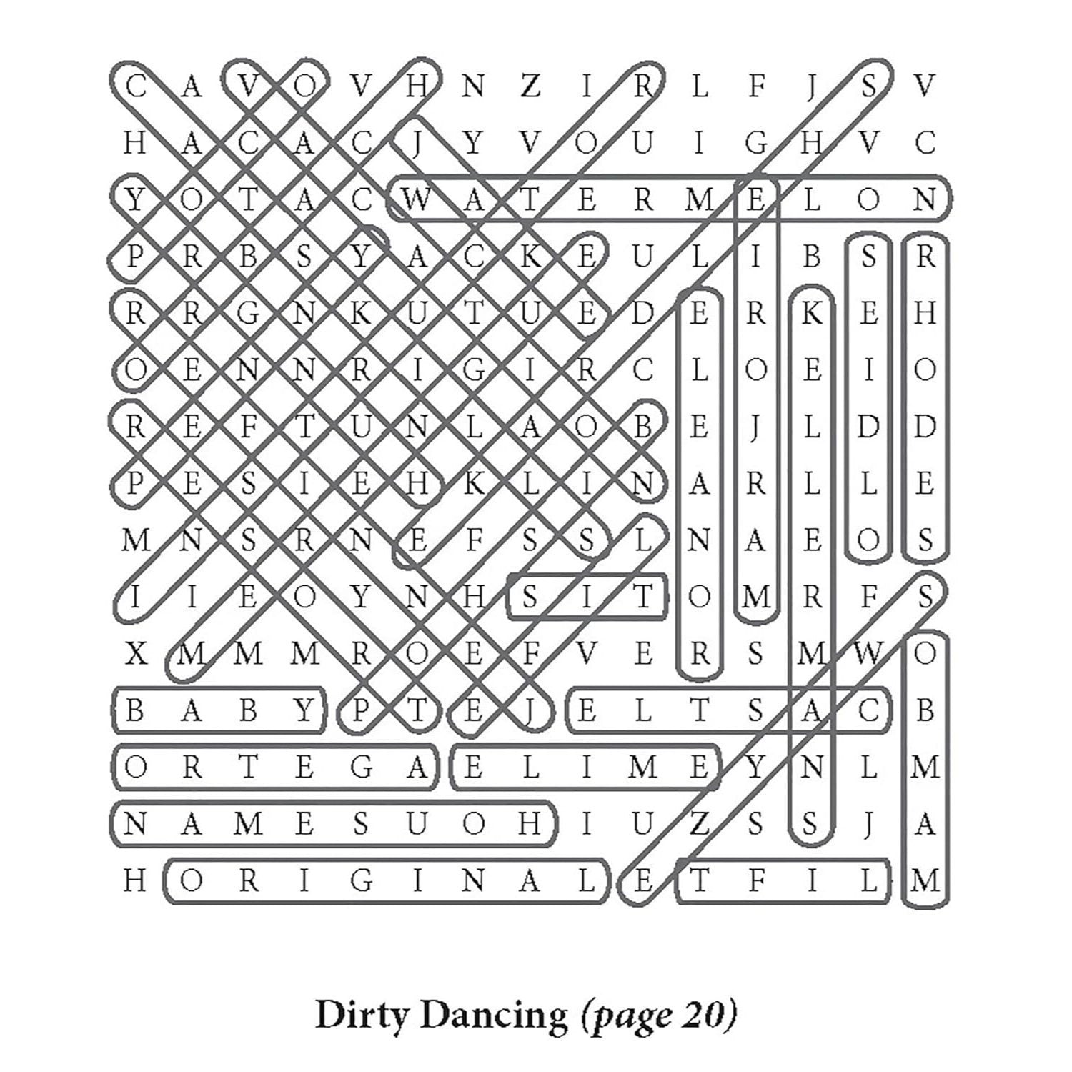At the Movies Word Search Puzzles