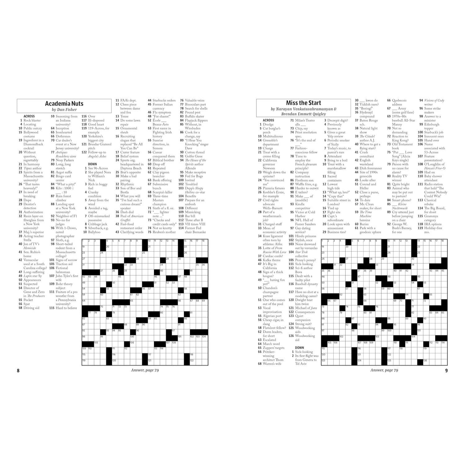 Newsworthy Sunday Crosswords: As Seen in the Wall Street Journal