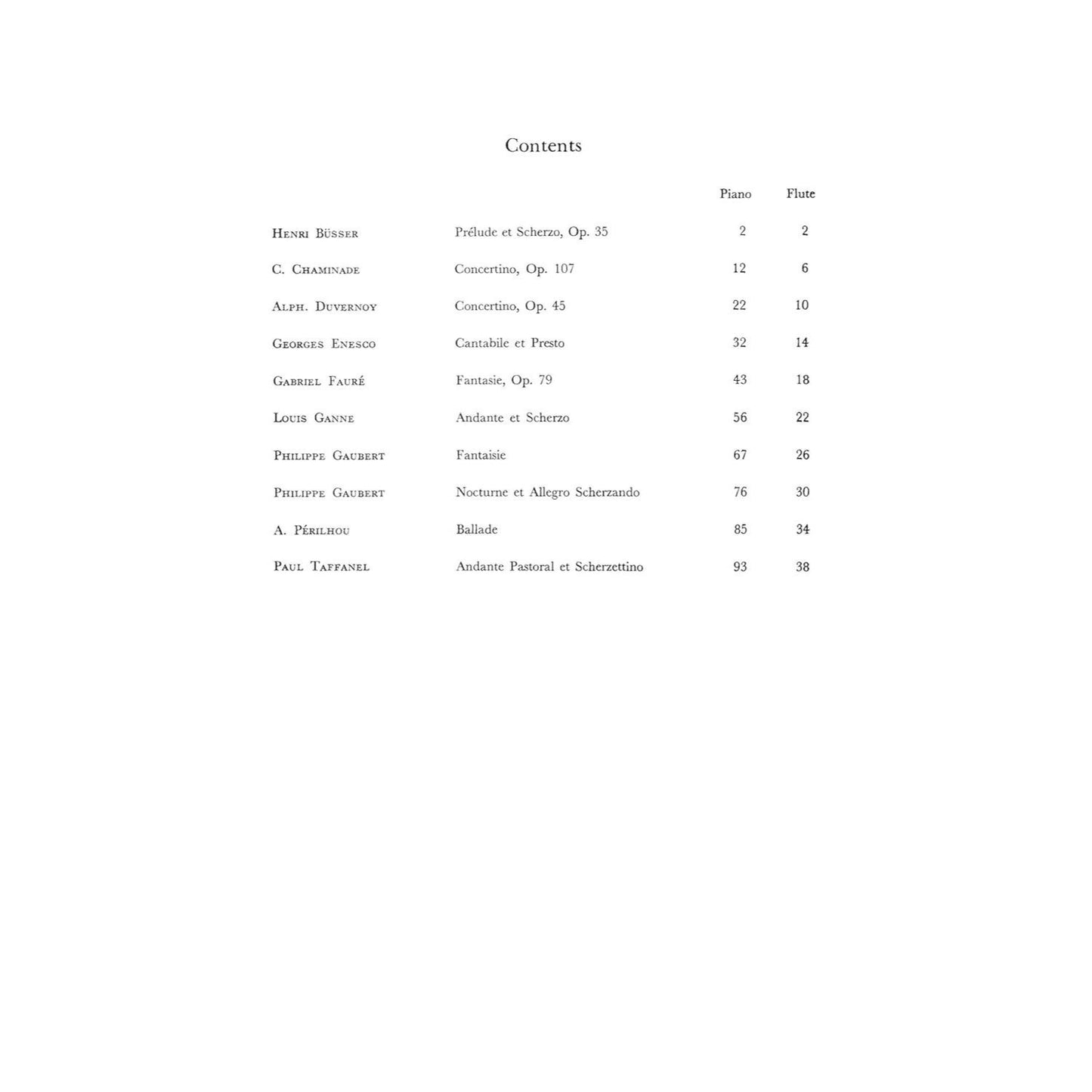Flute Music by French Composers for Flute and Piano - Flute Sheet Music Collection - Flute Music Book with Music Pieces by Henri Busser, Cecile Chamin