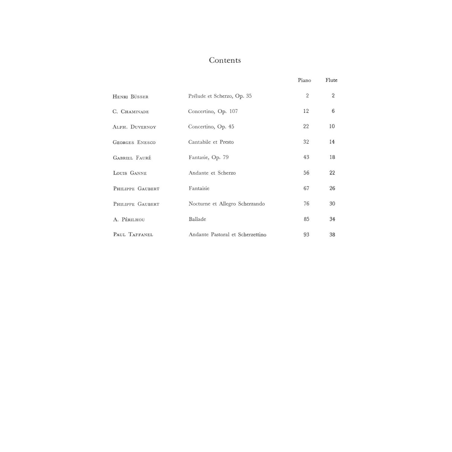 Flute Music by French Composers for Flute and Piano - Flute Sheet Music Collection - Flute Music Book with Music Pieces by Henri Busser, Cecile Chamin