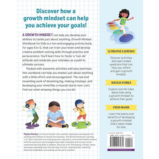 Growth Mindset Workbook for Kids: 55 Fun Activities to Think Creatively, Solve Problems, and Love Learning (Spiral Bound)
