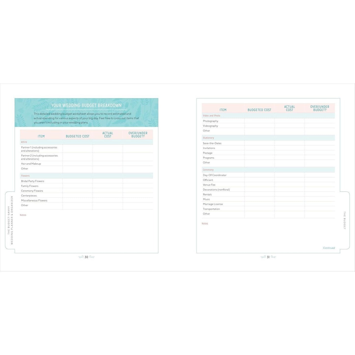 The Budget-Savvy Wedding Planner & Organizer: Checklists, Worksheets, and Essential Tools to Plan the Perfect Wedding on a Small Budget (Spiral Bound)
