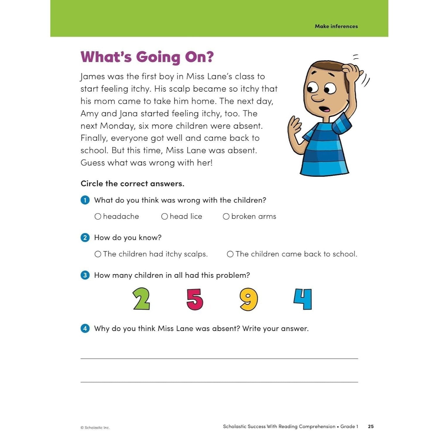 Scholastic Success with Reading Comprehension Grade 1 Workbook