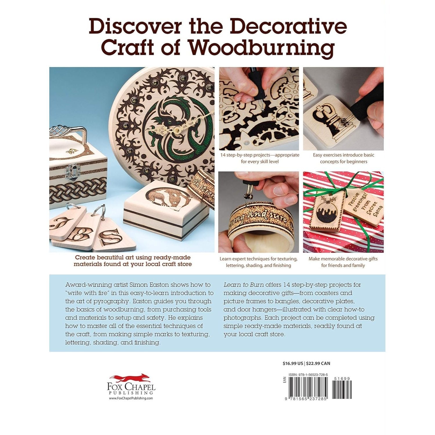 Learn to Burn: A Step-By-Step Guide to Getting Started in Pyrography (Spiral Bound)