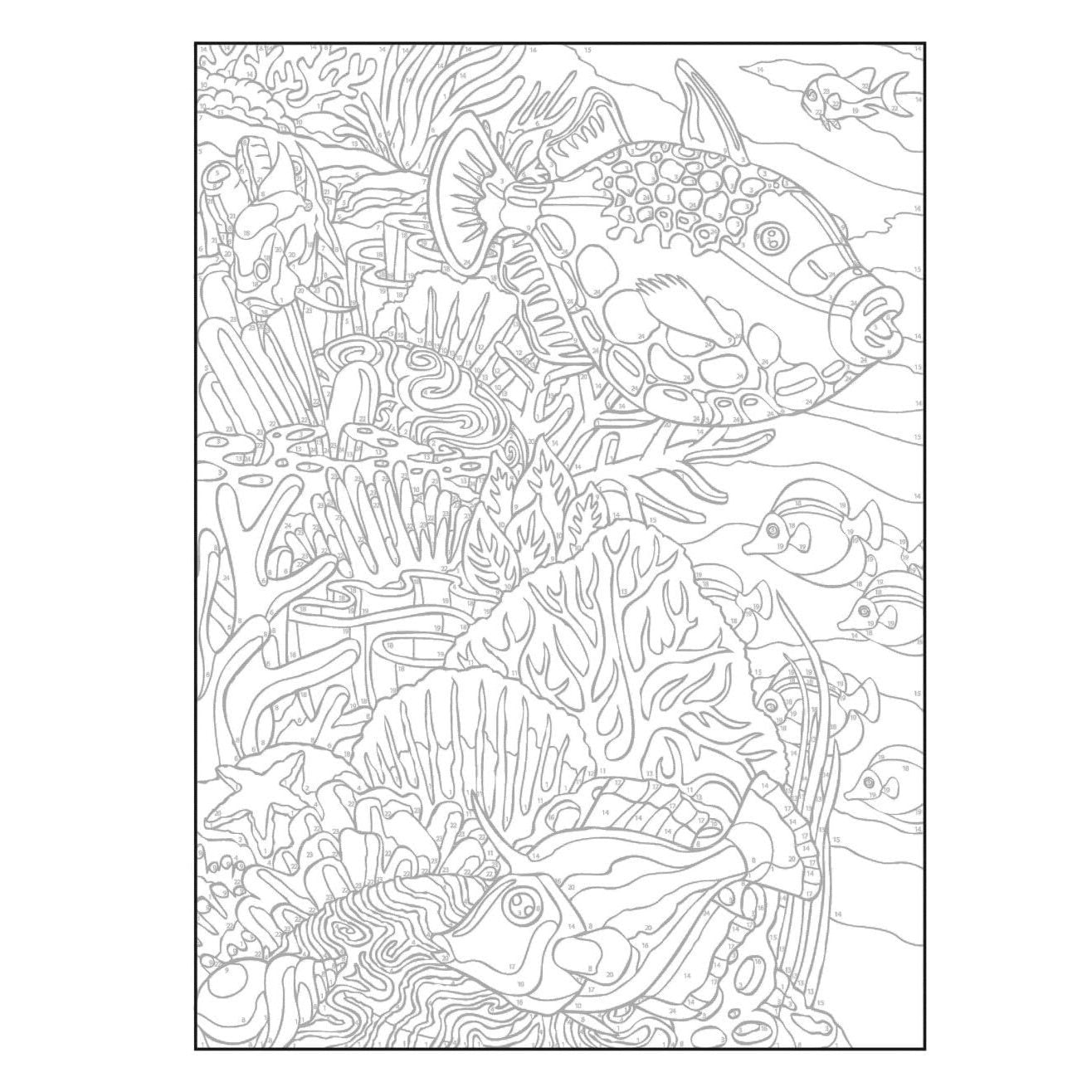 Creative Haven Sea Life Color by Number Coloring Book