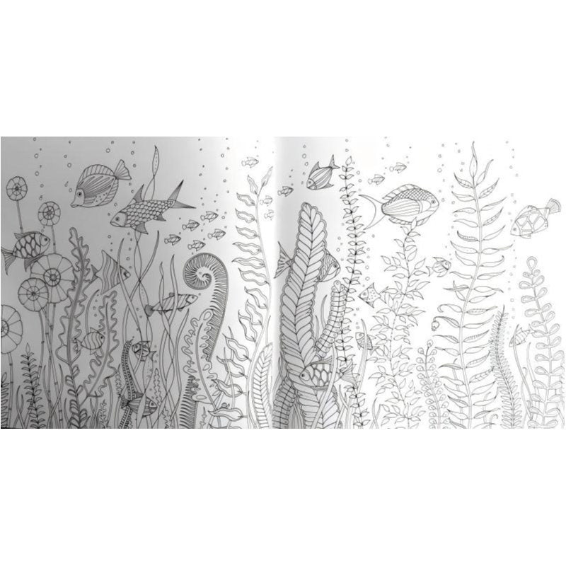 Lost Ocean: An Inky Adventure and Coloring Book for Adults (Spiral Bound)