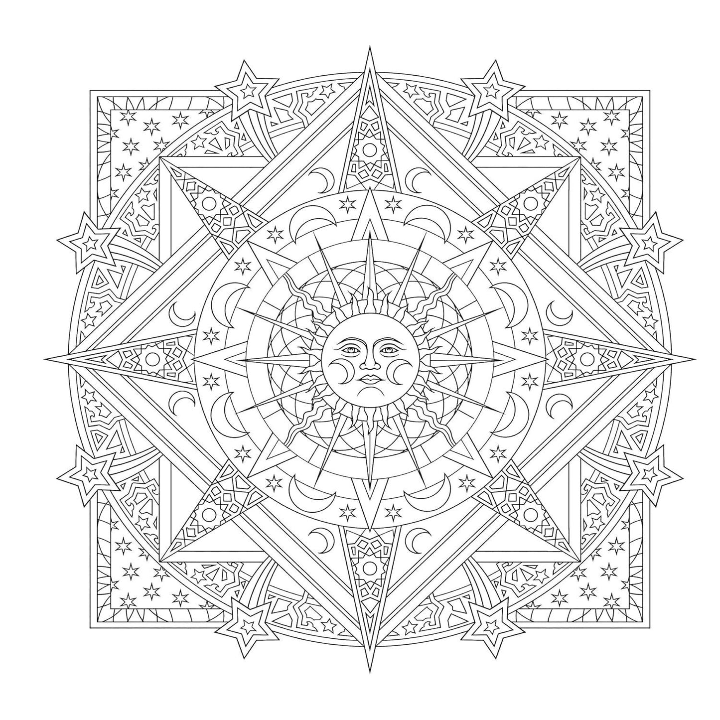 Creative Haven Celestial Mandalas Coloring Book