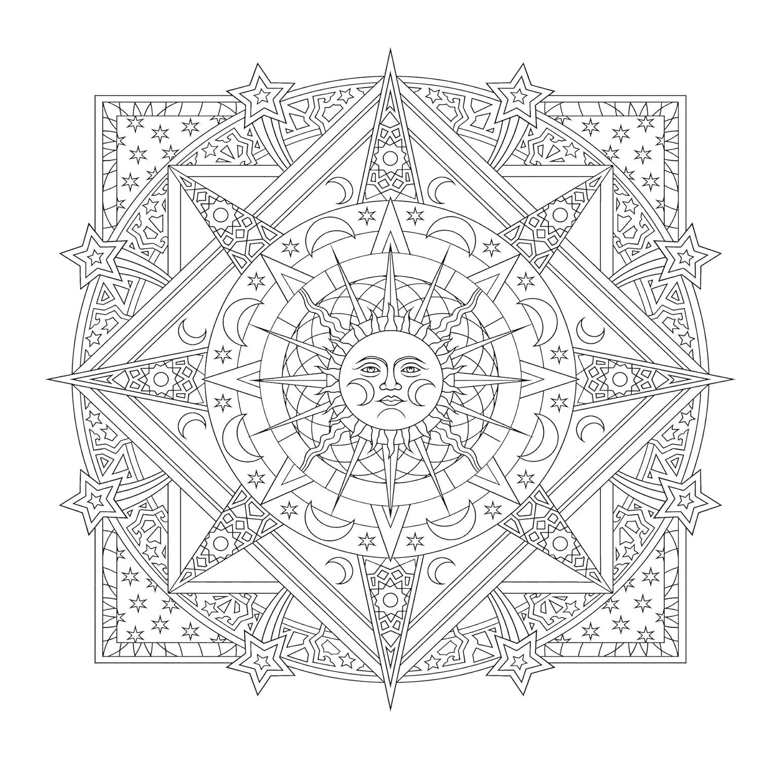 Creative Haven Celestial Mandalas Coloring Book