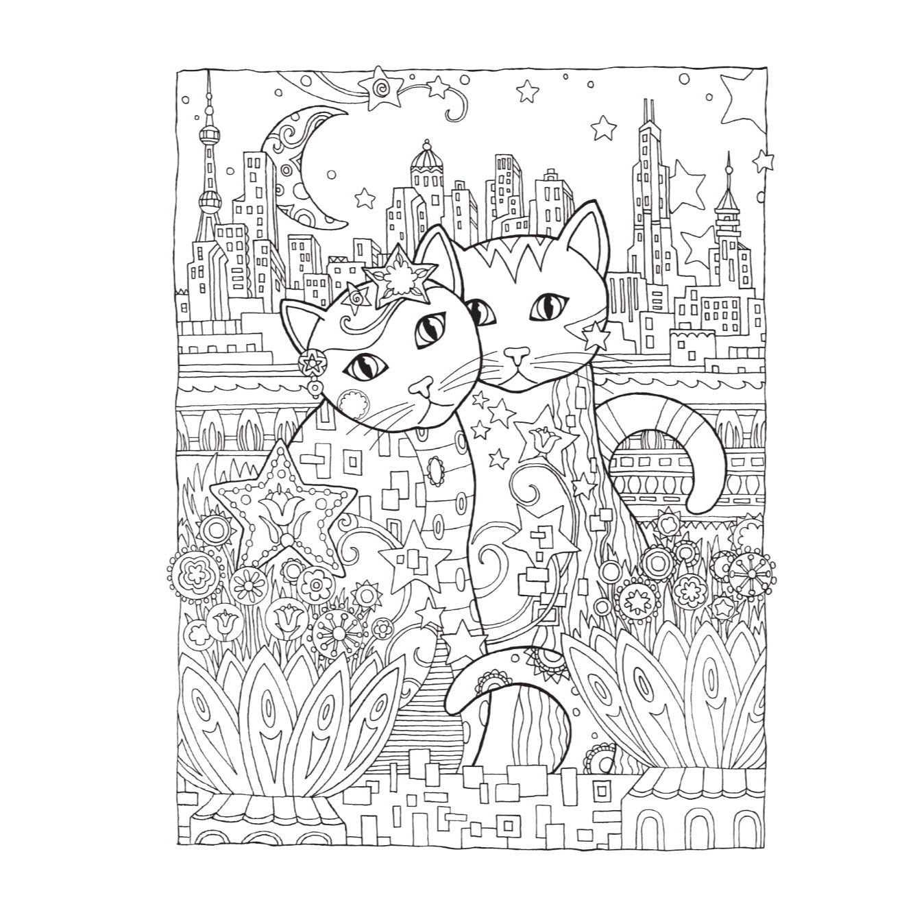 Creative Haven Creative Cats Coloring Book (First Edition, First)
