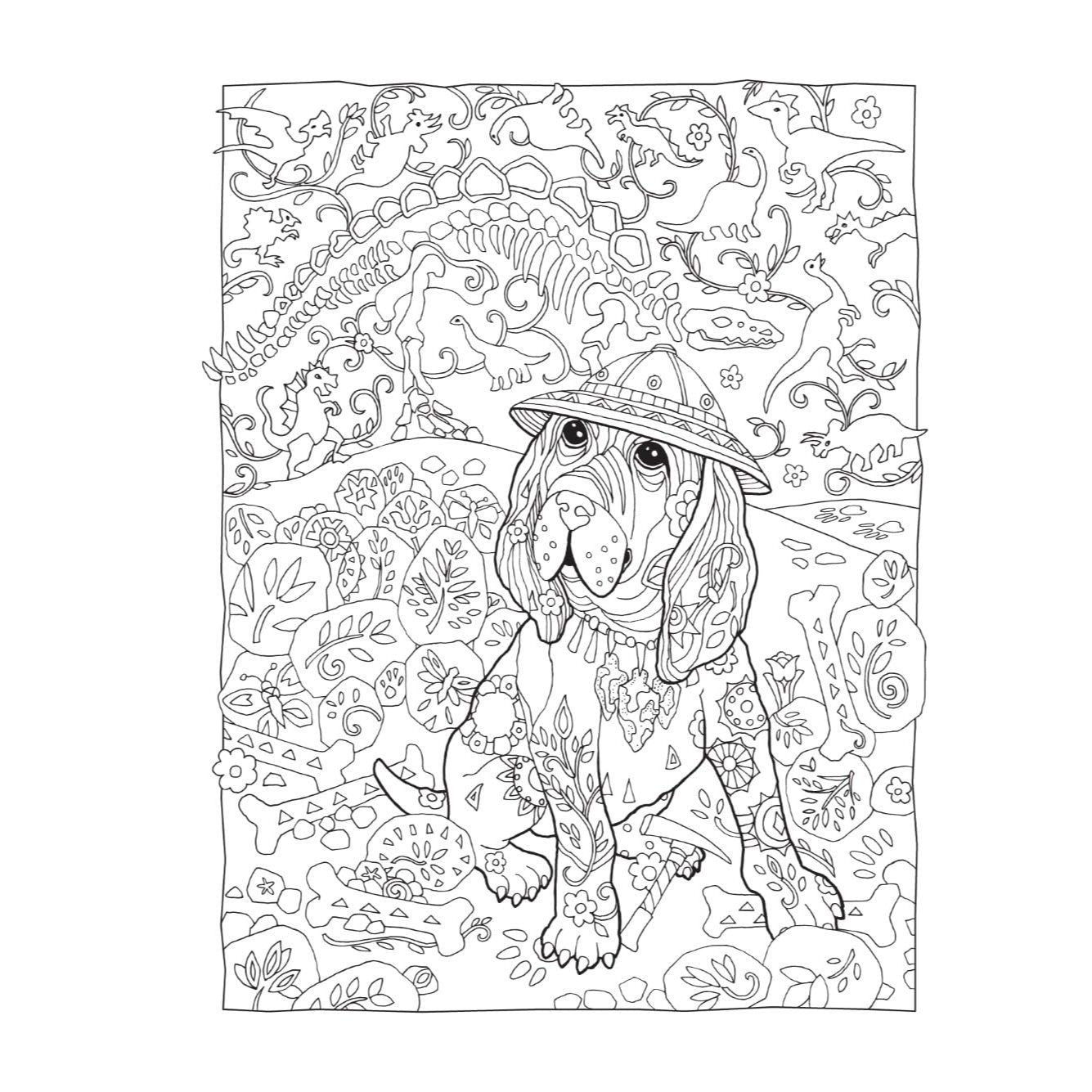 Creative Haven Dazzling Dogs Coloring Book (Spiral Bound)