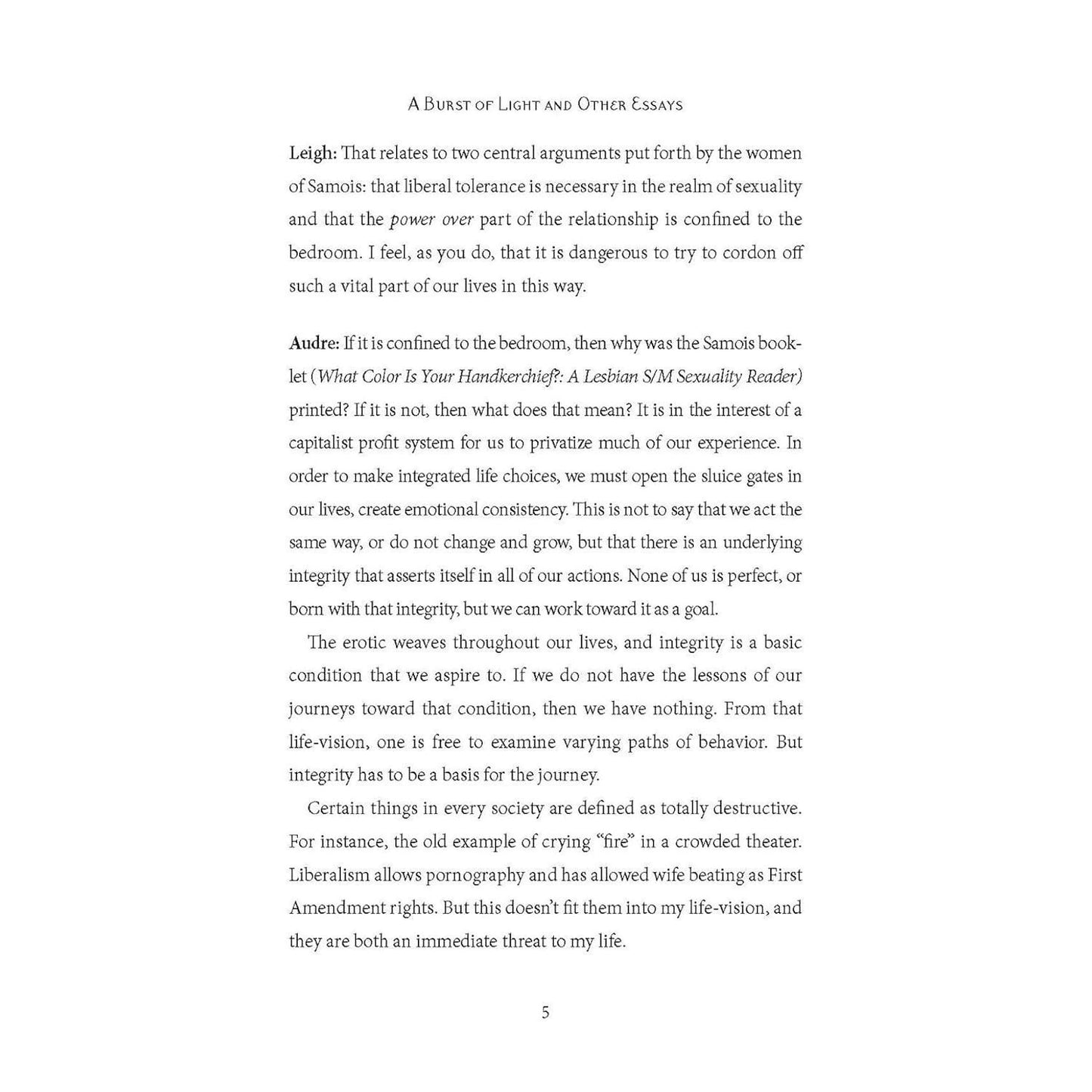 A Burst of Light and Other Essays