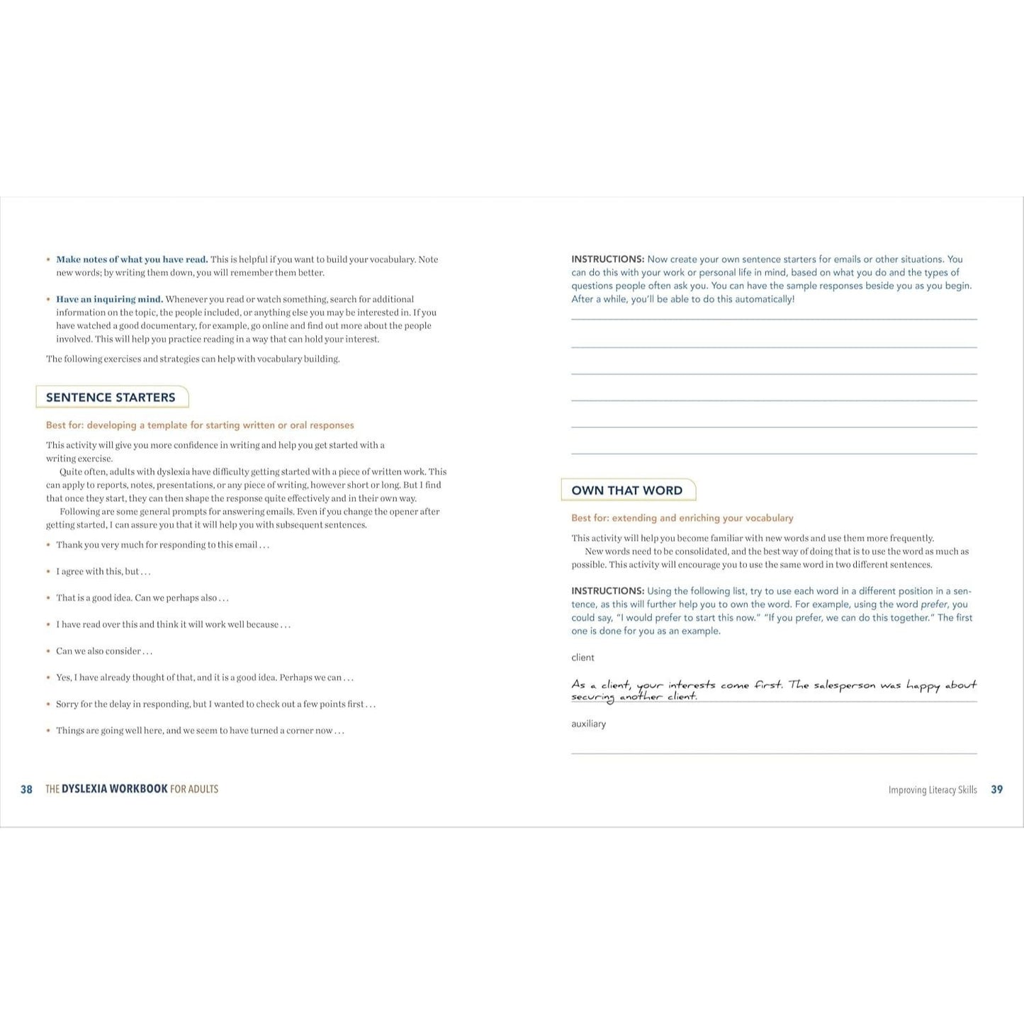 The Dyslexia Workbook for Adults: Practical Tools to Improve Executive Functioning, Boost Literacy Skills, and Develop Your Unique Strengths