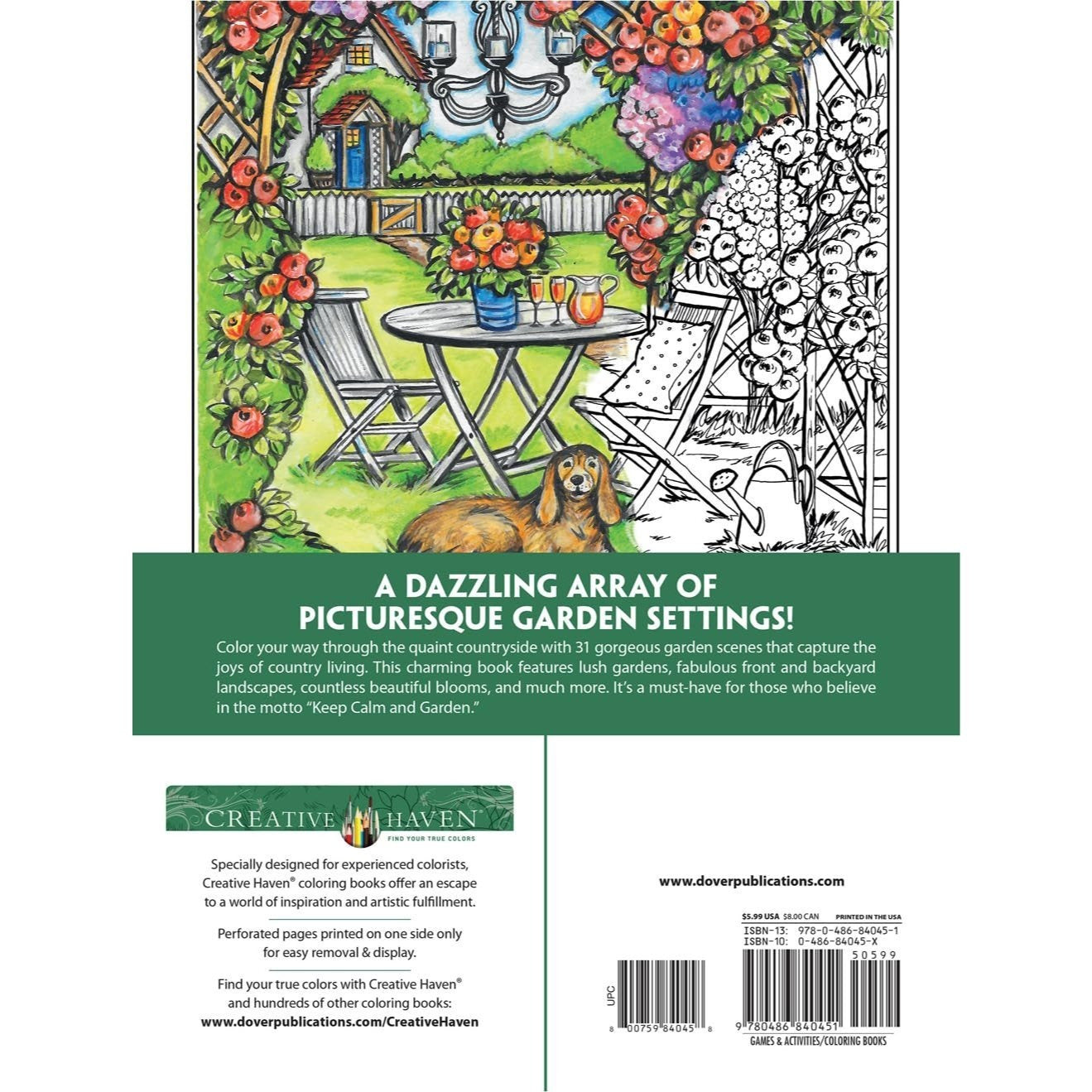 Creative Haven Country Gardens Coloring Book