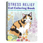 Stress Relief Cat Coloring Book: Calming and Adorable Designs for Adults (Spiral Bound)