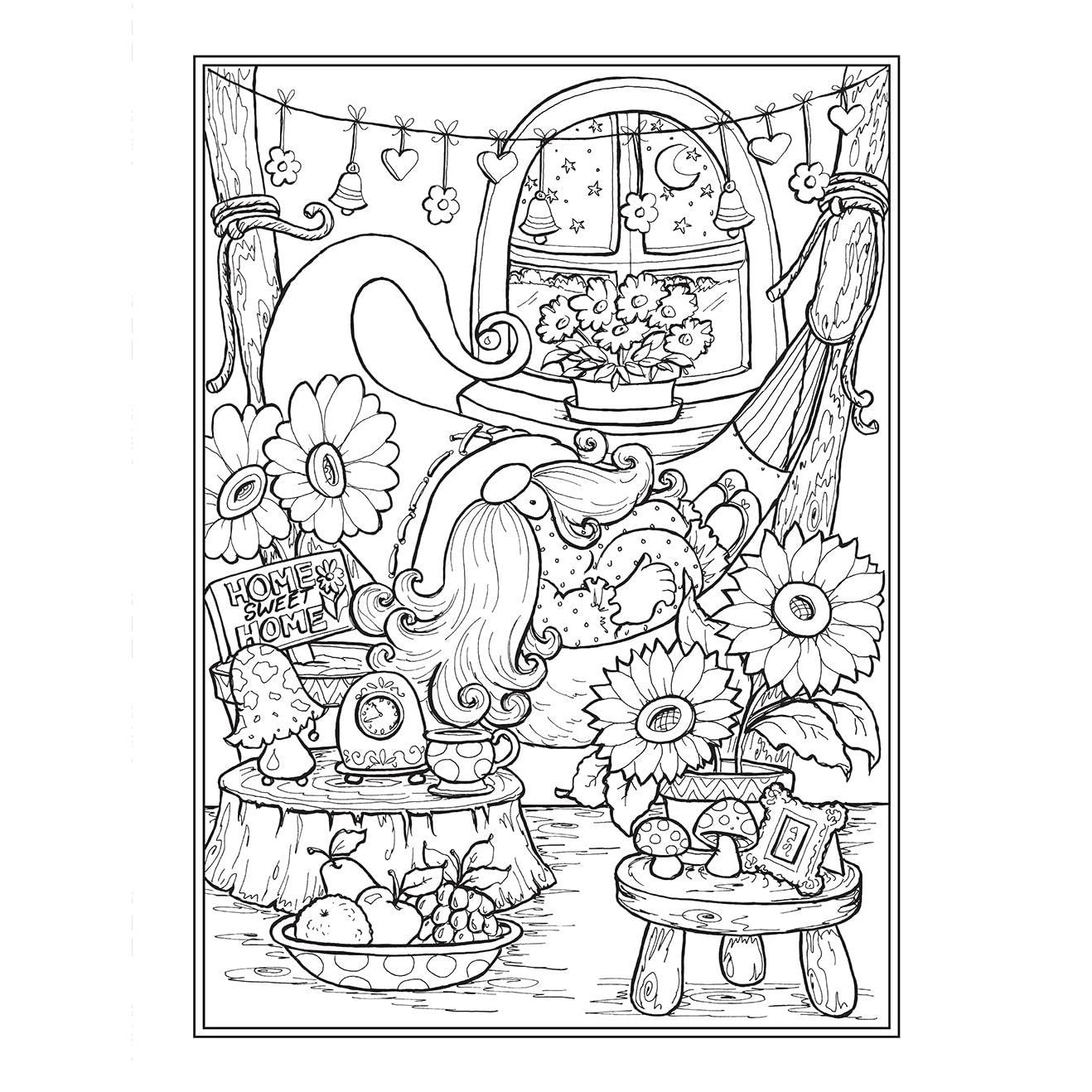Gnomes at Home Coloring Book