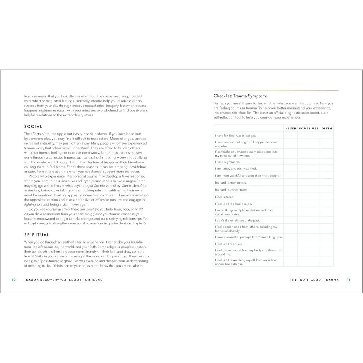 Trauma Recovery Workbook for Teens: Exercises to Process Emotions, Manage Symptoms and Promote Healing