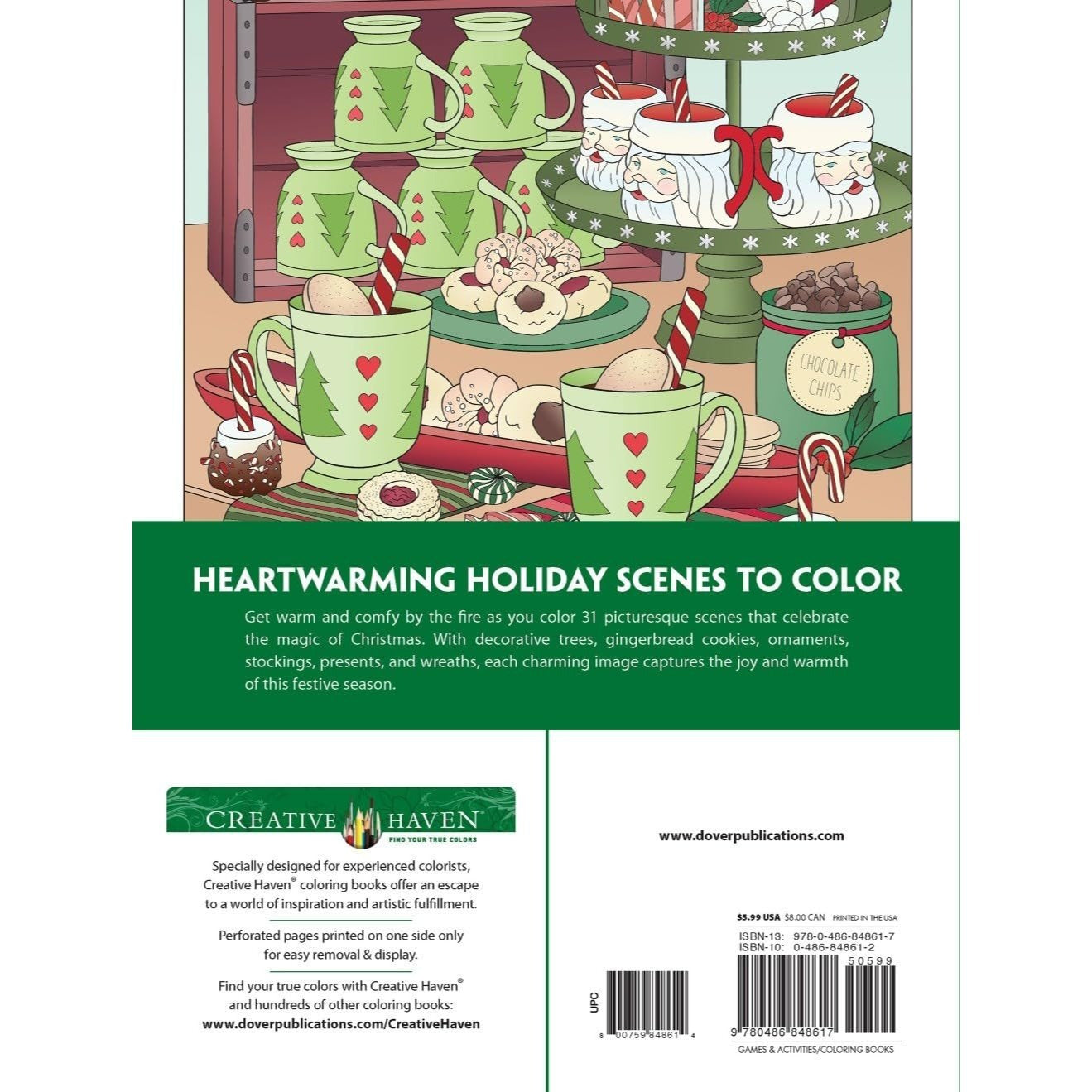 Creative Haven Cozy Christmas Coloring Book